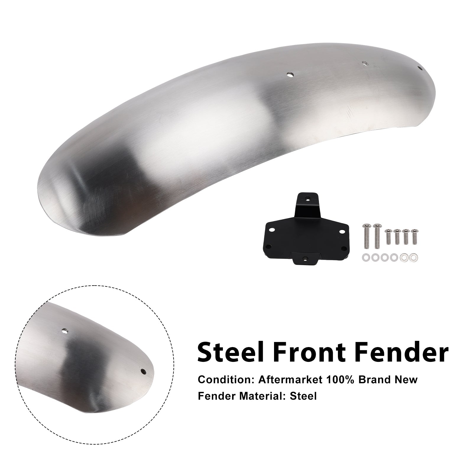 2019-2023 Husqvarna Vitpilen 125 250 401 Garde-boue avant en acier Svartpilen