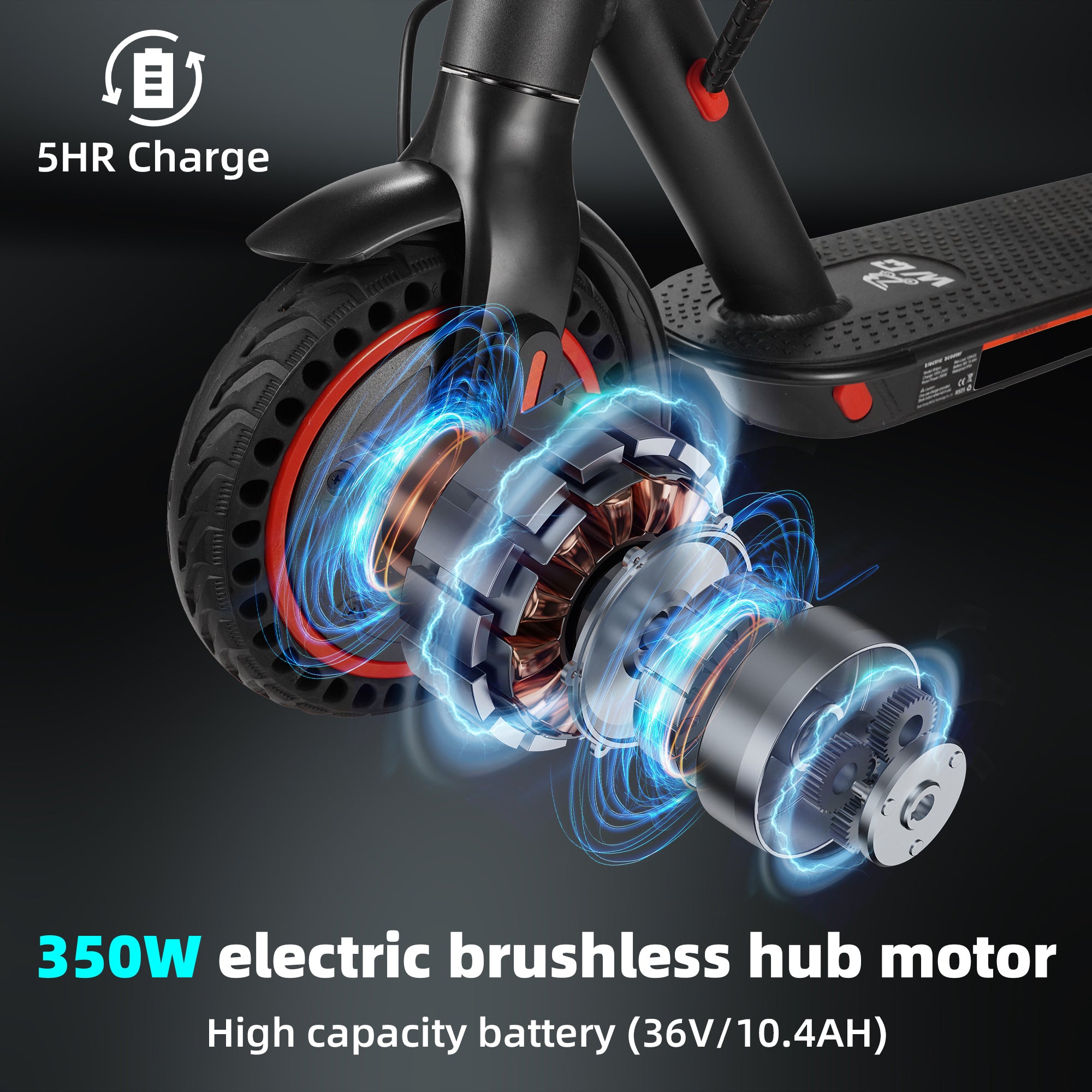 8,5 inch elektrische scooter, 10,4 Ah batterij, 3 snelheidsmodi, 15-21 Mi batterijduur, belasting 120 kg, telefoonhouder en slot