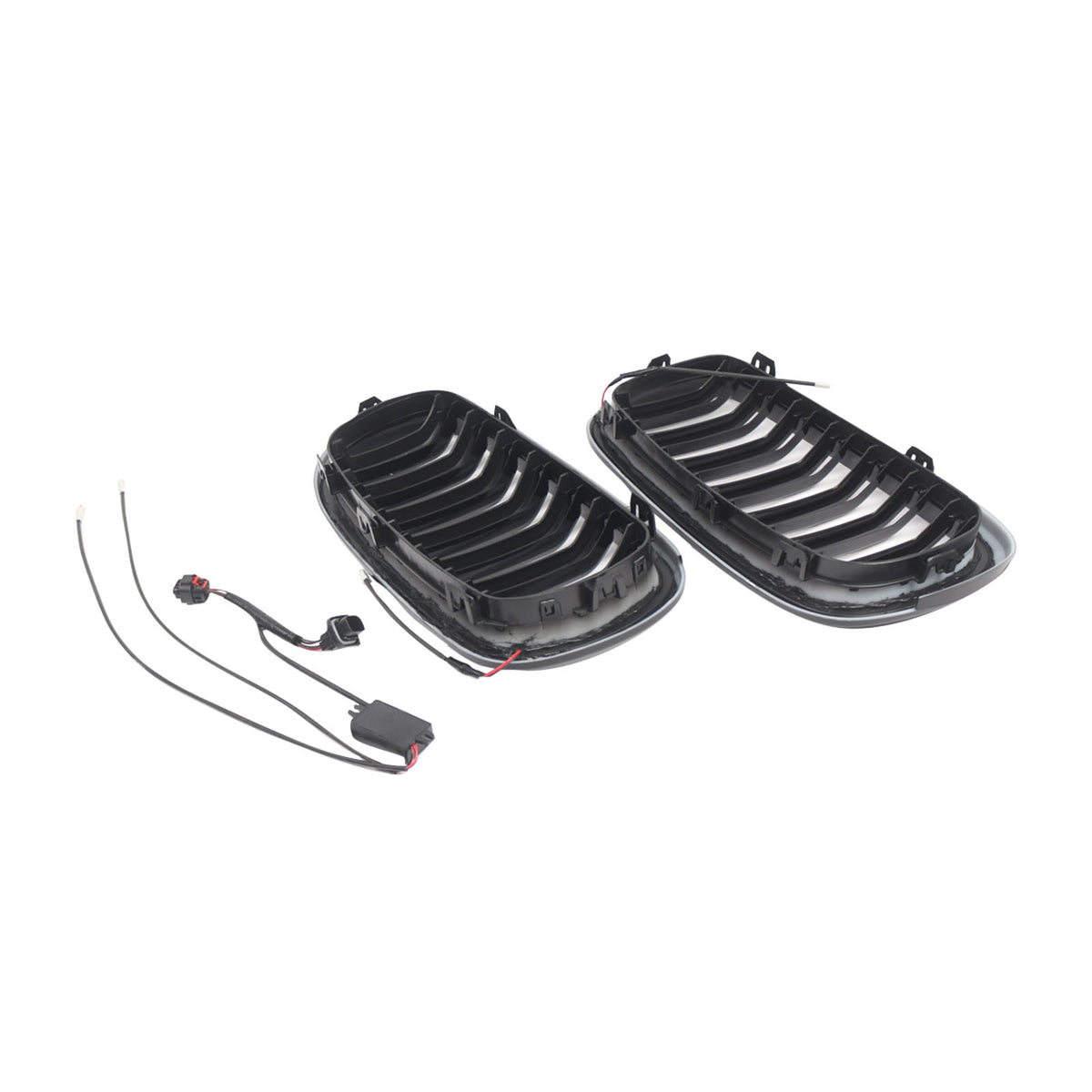 Double Slat Front Bumper Kidney Grille Pour BMW X5/X6 F15 F16 2013-2018