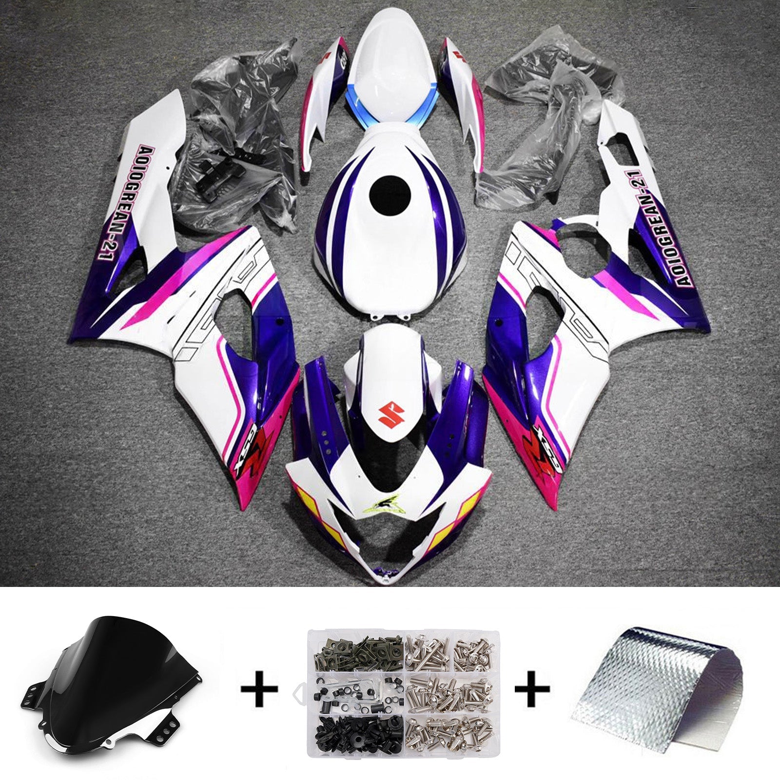 ABS kunststof geïnjecteerde kuipset voor Suzuki GSXR1000 2005-2006 K5