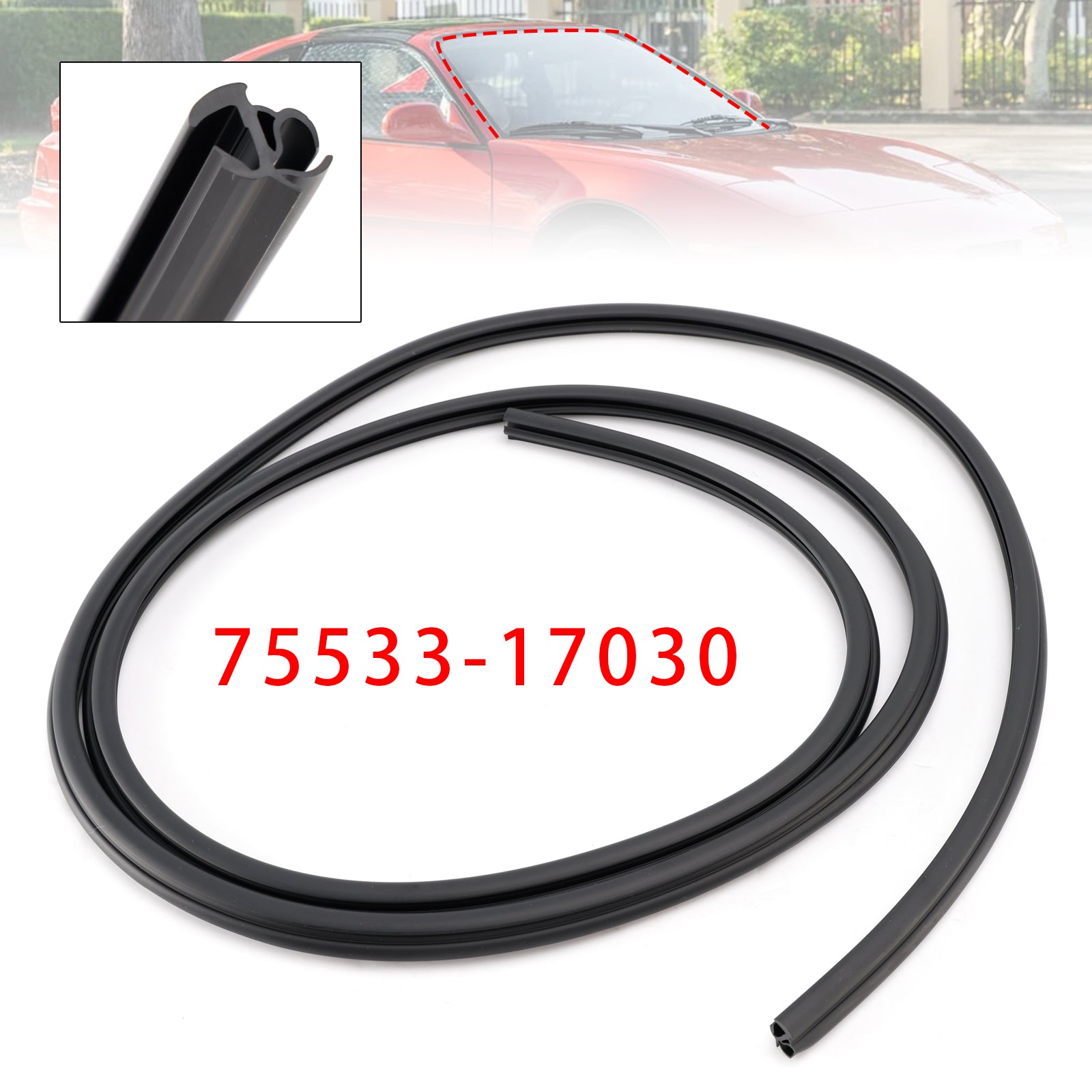 Buitenbekleding voor de voorruit van een Toyota MR2 SW20 (1990-1995) - Referentie 75533-17030