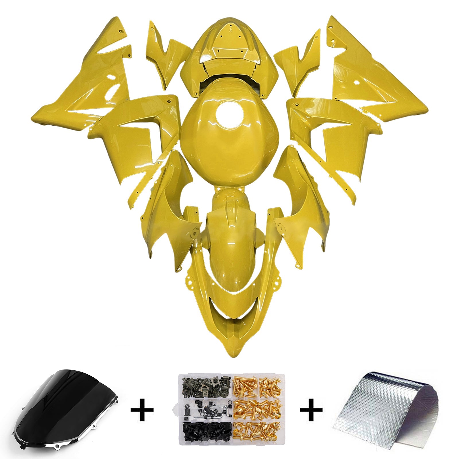Kit de carénage par injection, carrosserie en plastique ABS pour Kawasaki ZX10R 2004-2005