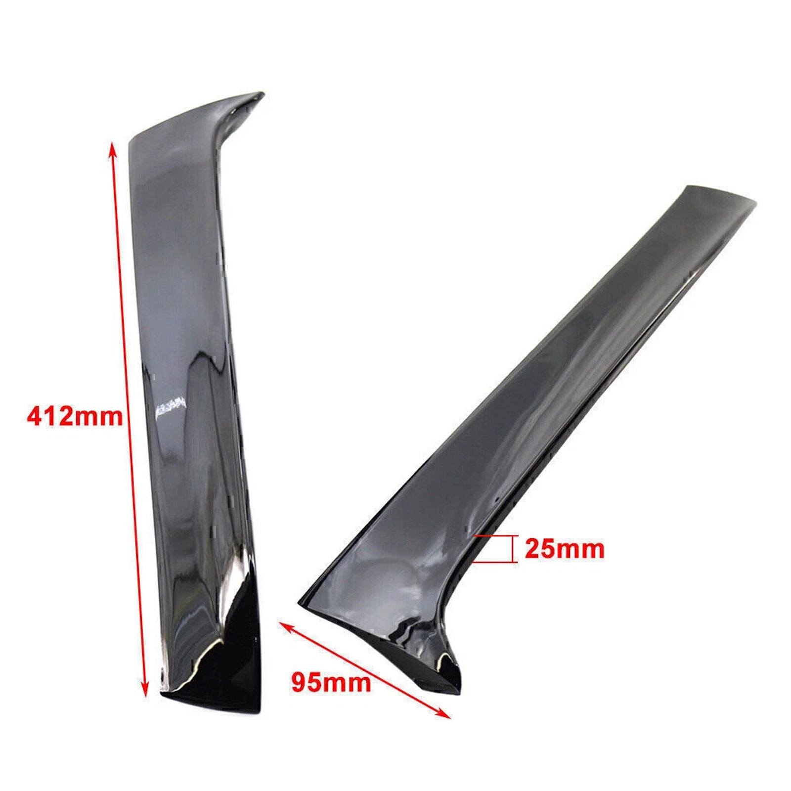 Paire de becquets latéraux de lunette arrière noir brillant pour VW Golf 7 Variant Wagon 2013-2017