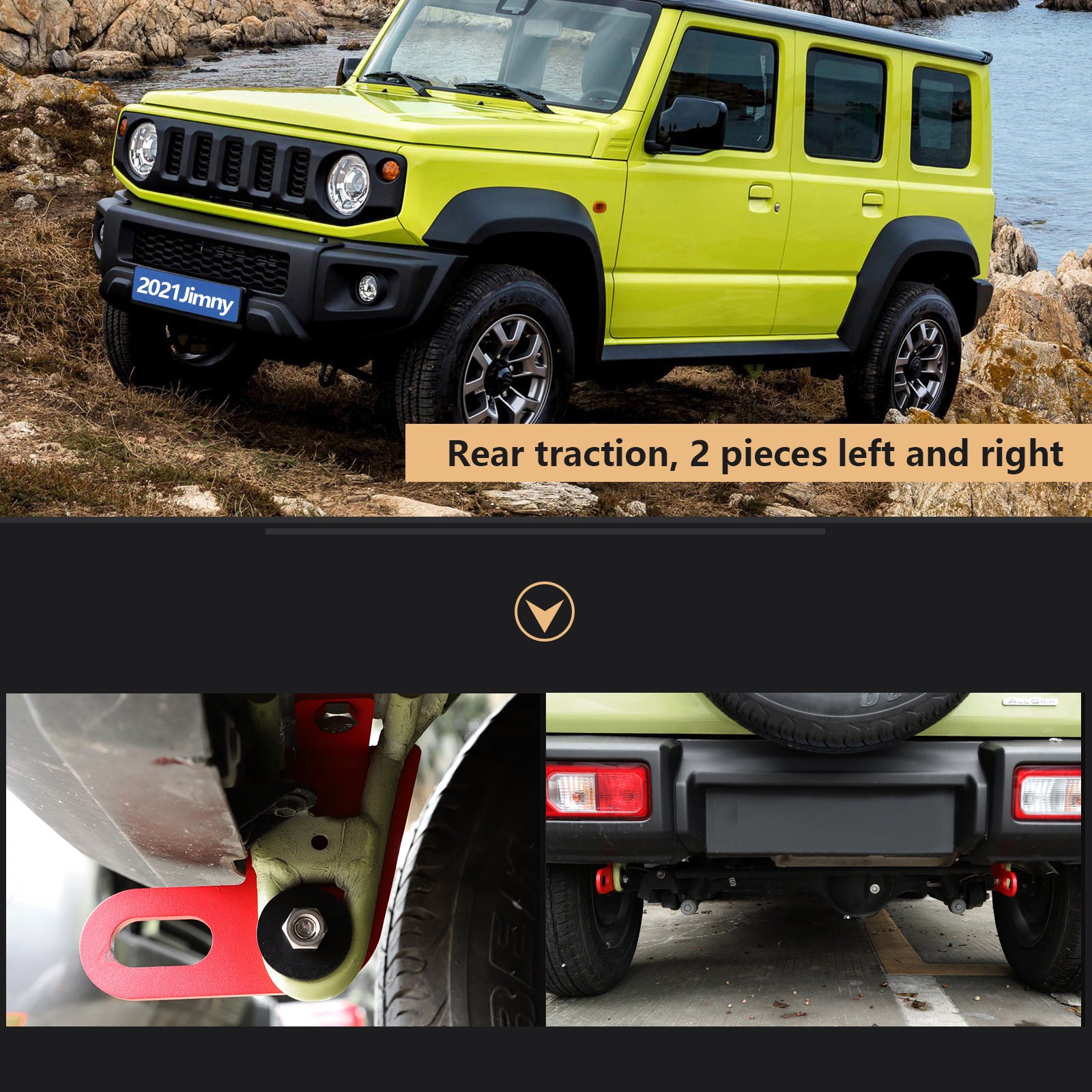 Suzuki Jimny JB64W JB74 2019-2021 2 pièces arrière gauche & Attelage de remorque droit