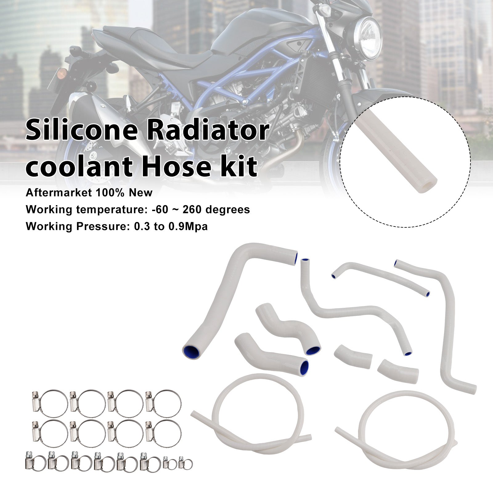 Durite de refroidissement en silicone pour radiateur Suzuki SV 650 (2016-2025)
