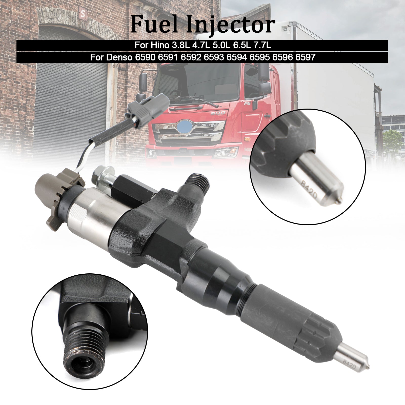 1PCS Fuel Injector 095000-6593 Pour Denso Pour Hino J08E Pour Kobelco SK330-8