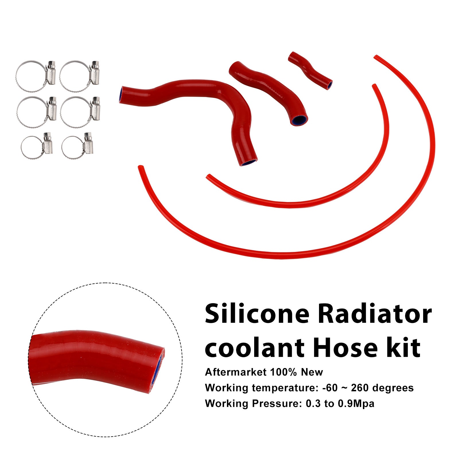 Durite de refroidissement en silicone pour radiateur Honda CB750 Hornet XL750 Transalp 23-25