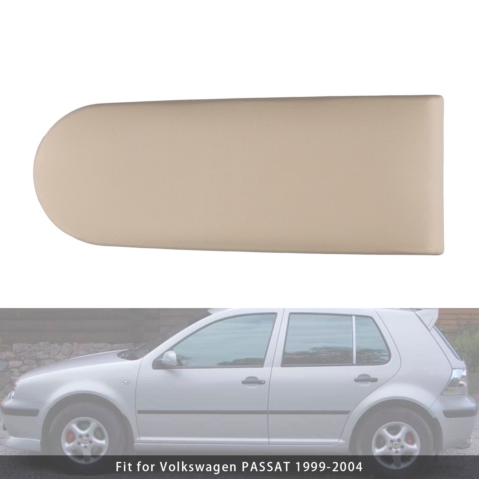 Cubierta de la consola central del reposabrazos de cuero beige para VW Mk4 Jetta Bora Golf 18D867173