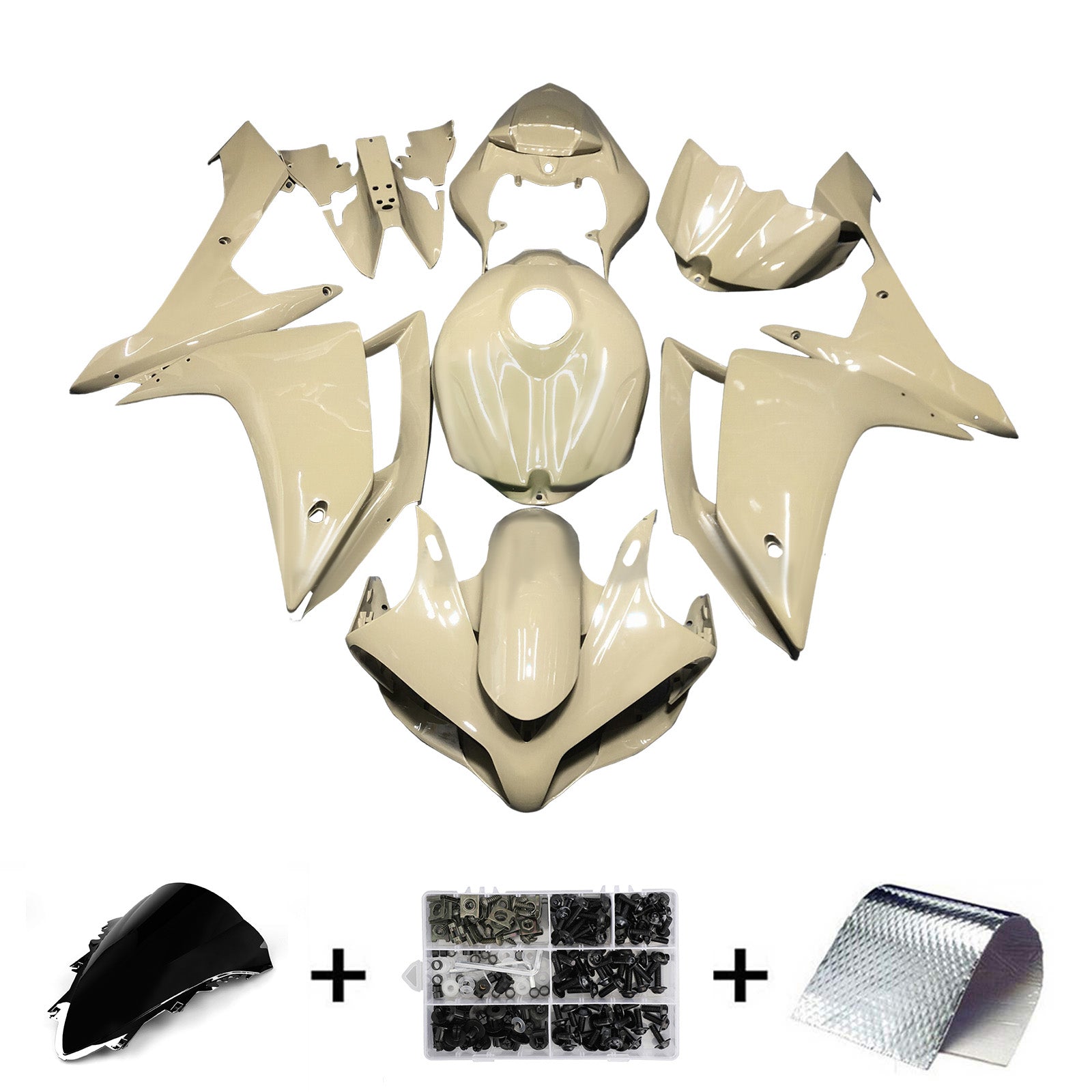 Kit de carénage injecté en plastique ABS pour Yamaha YZFR1 YZF-R1 2007-2008