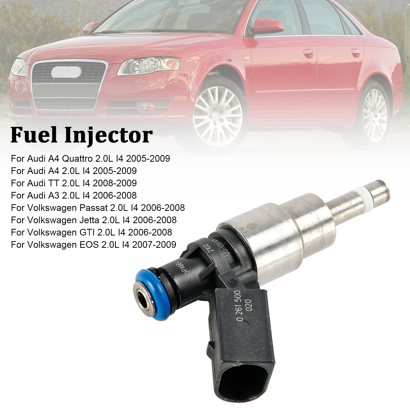 4 Pièce Injecteur de Carburant 06F906036A Compatible Audi A3 A4 A6 VW Golf Passat 2.0 TFSI