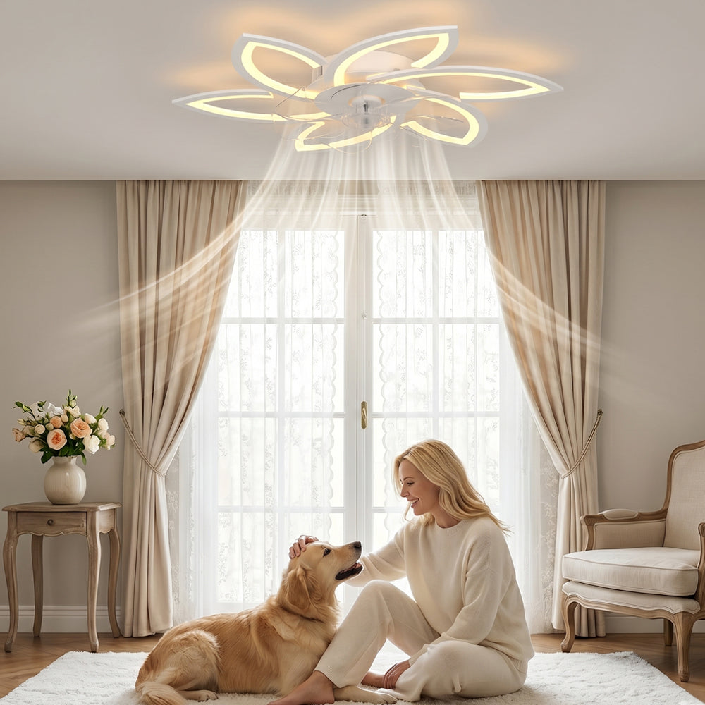 Silencioso Ventilador de techo con LED con iluminación y mando a distancia