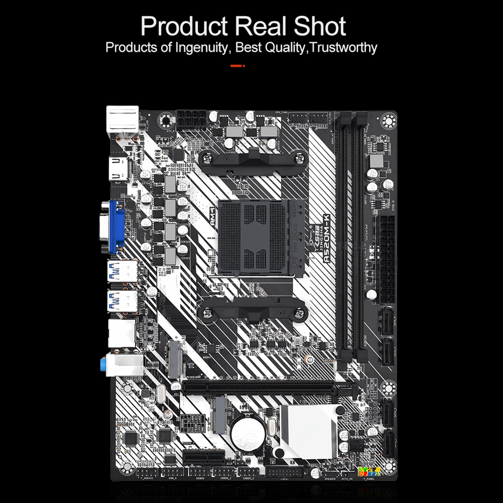 A520m-K Desktop Computer Card, AM4, Double Protocol, M.2 Hard Drive, Bluetooth