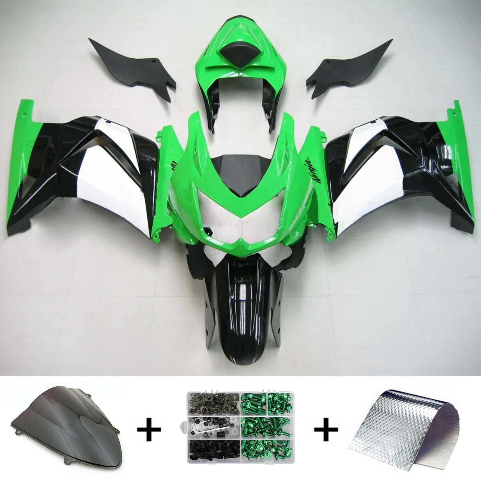 Kit di carenatura a iniezione, carrozzeria in plastica ABS per Kawasaki EX250/NINJA250R 2008-2012