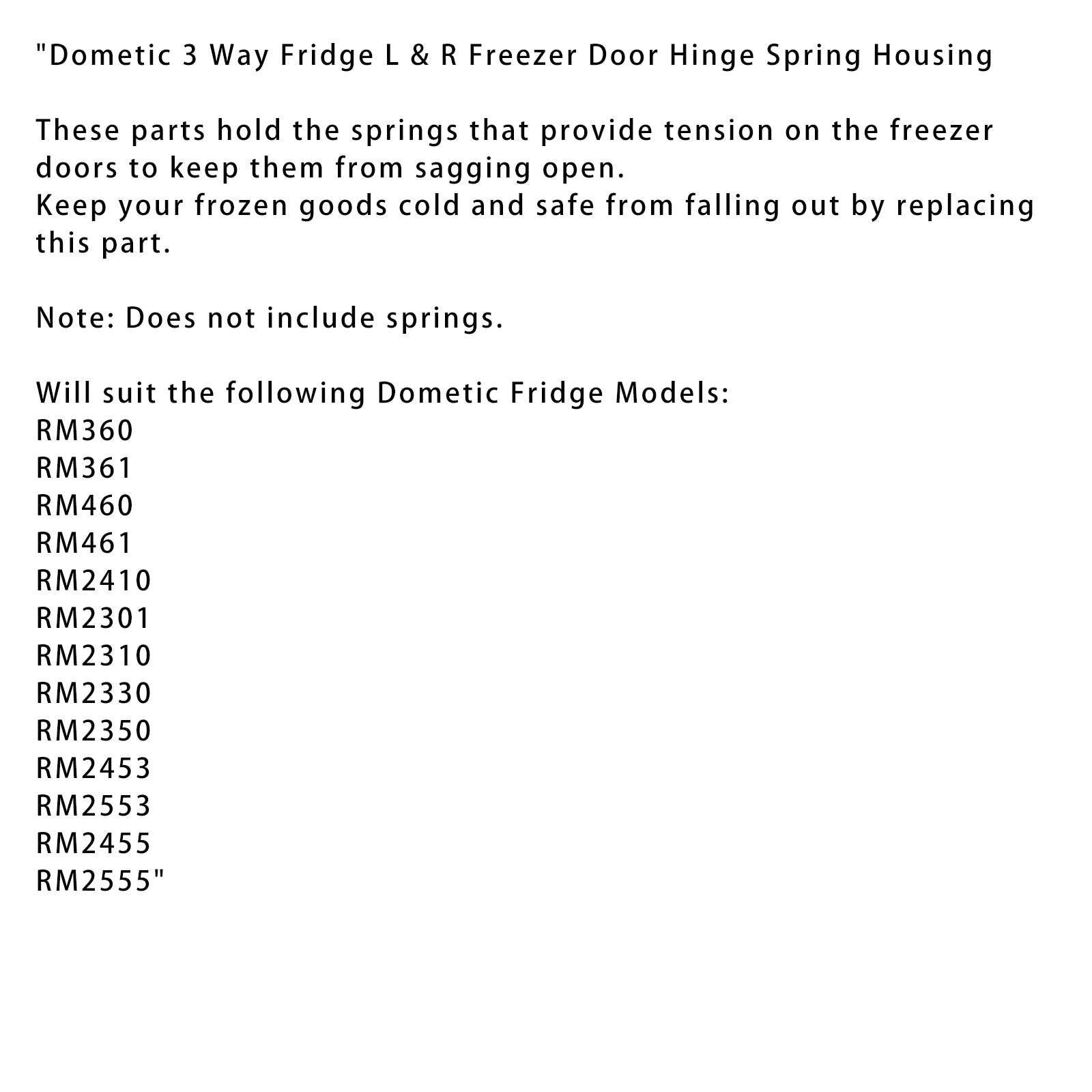 Refrigerador/kit de puerta de congelador de repuesto para Dometic RM2350 RM2301 RM2553