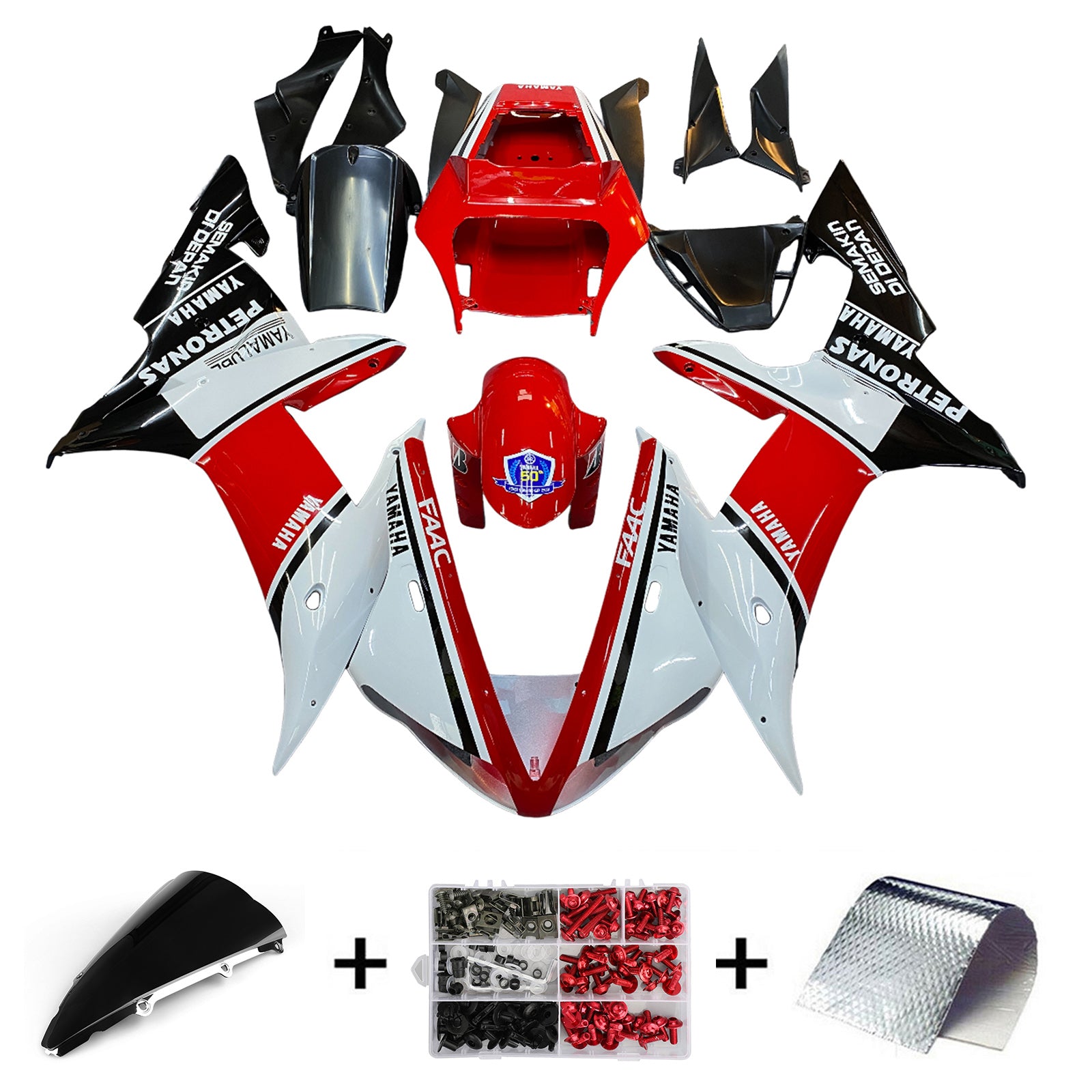 Wtryskowe Zestaw owiewki nadwozia Plastikowe ABS DOSPODACJA DO YAMAHA YZF-R1 2002-2003