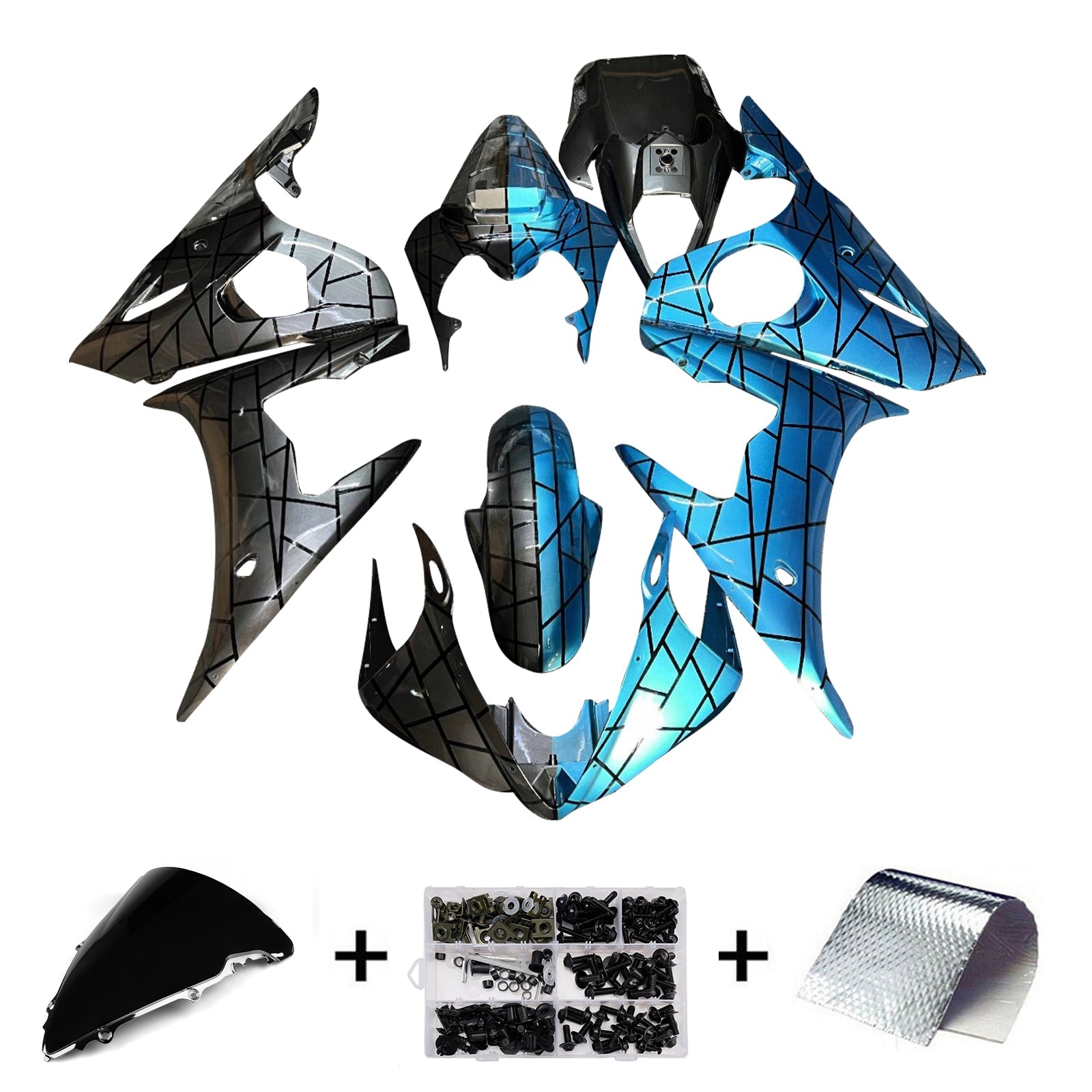 Kit de carenado de inyección para Yamaha YZF-R6 2003-2004 y R6S 2006-2009