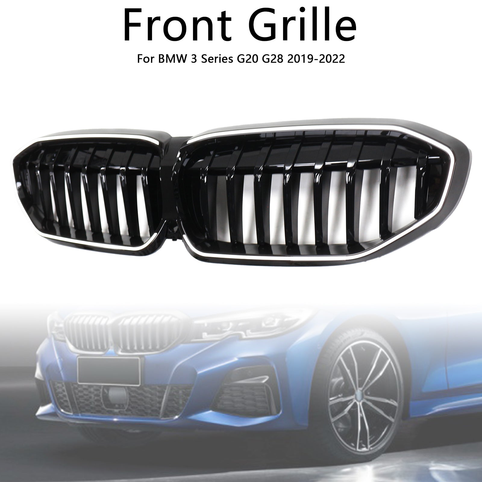 Grille de calandre noire brillante pour BMW Série 3 G20 2019-2022 51138072085