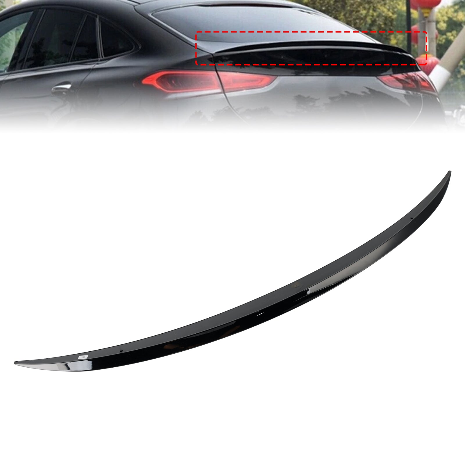 Glanzend zwarte achterspoiler in AMG-stijl voor Mercedes-Benz GLE Coupé C167 (vanaf 2019)