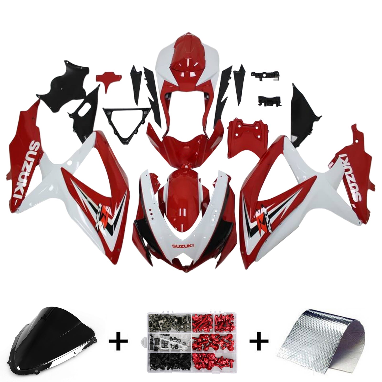 Kit carena iniezione Suzuki GSXR 600/750 K8 2008-2010 Carrozzeria in plastica ABS