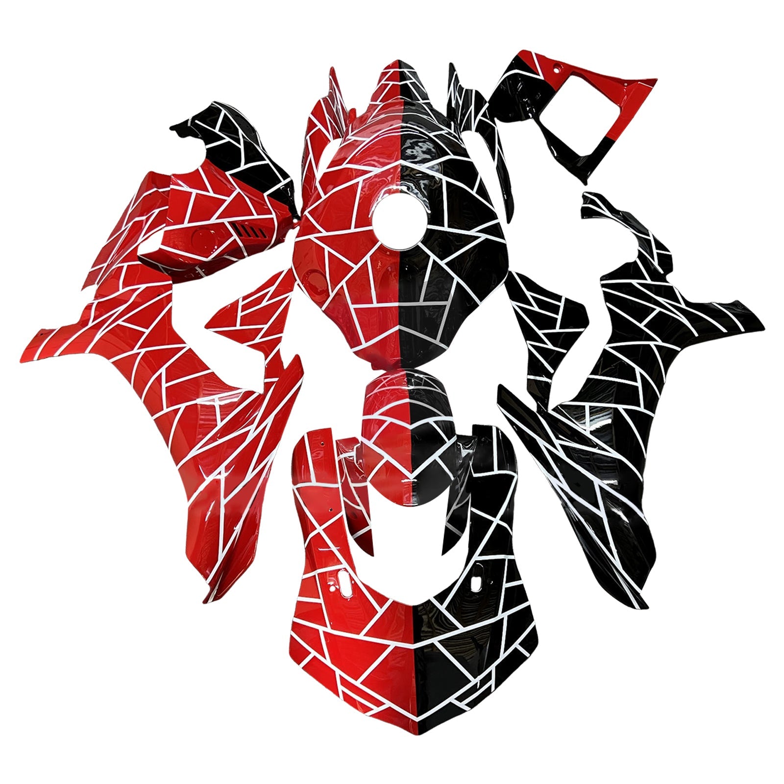 Kit carenatura iniettata in plastica ABS per Yamaha YZFR6 YZF-R6 2008-2016