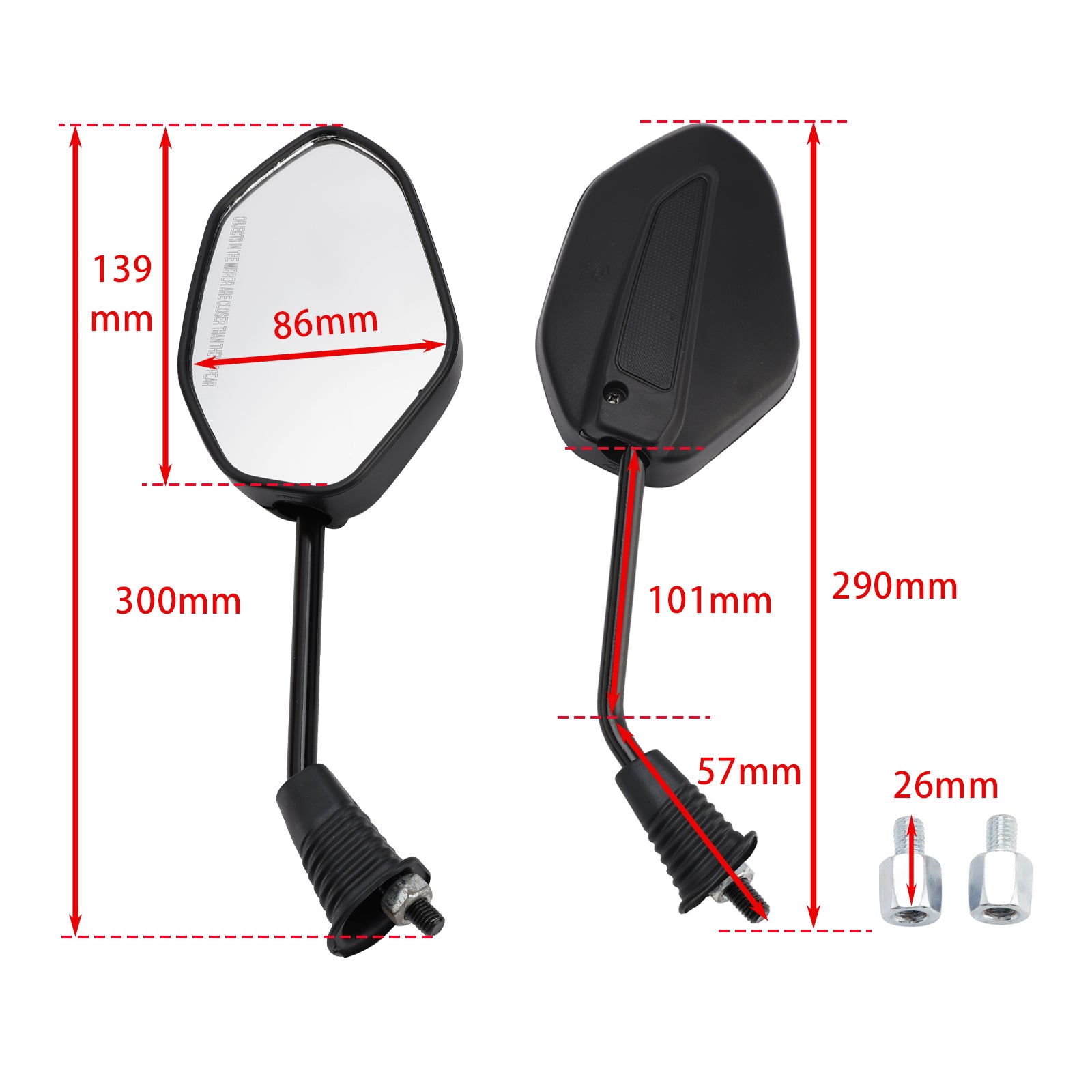 Prawe i lewe lusterka wsteczne 88110-KZK-F01 88120-KZK-F01 dla Honda Dio 110 SCV110F