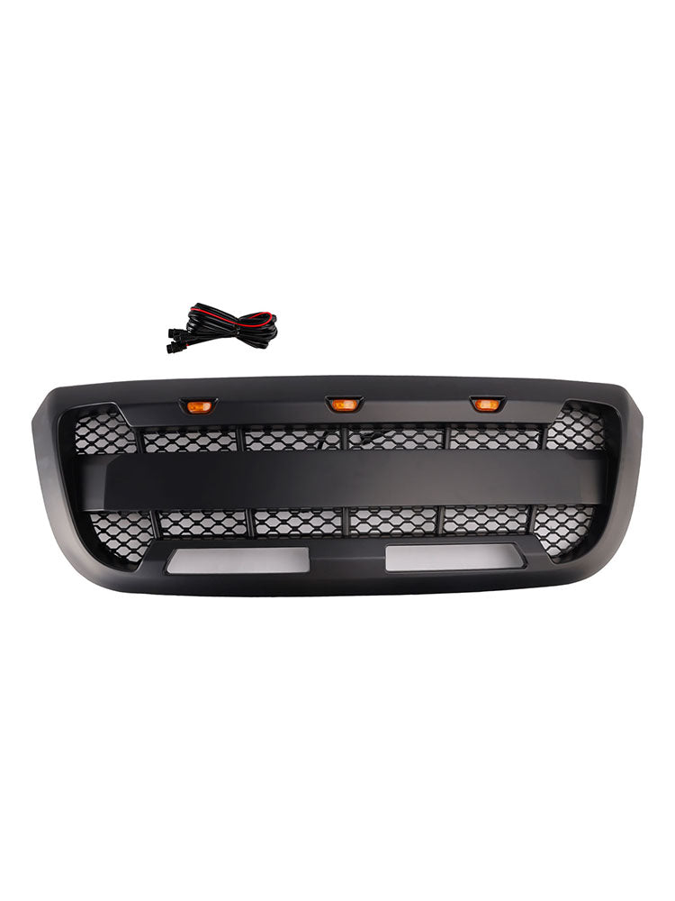Calandre de pare-chocs avant noire mate avec éclairage LED pour Ford Ranger (2004-2011).