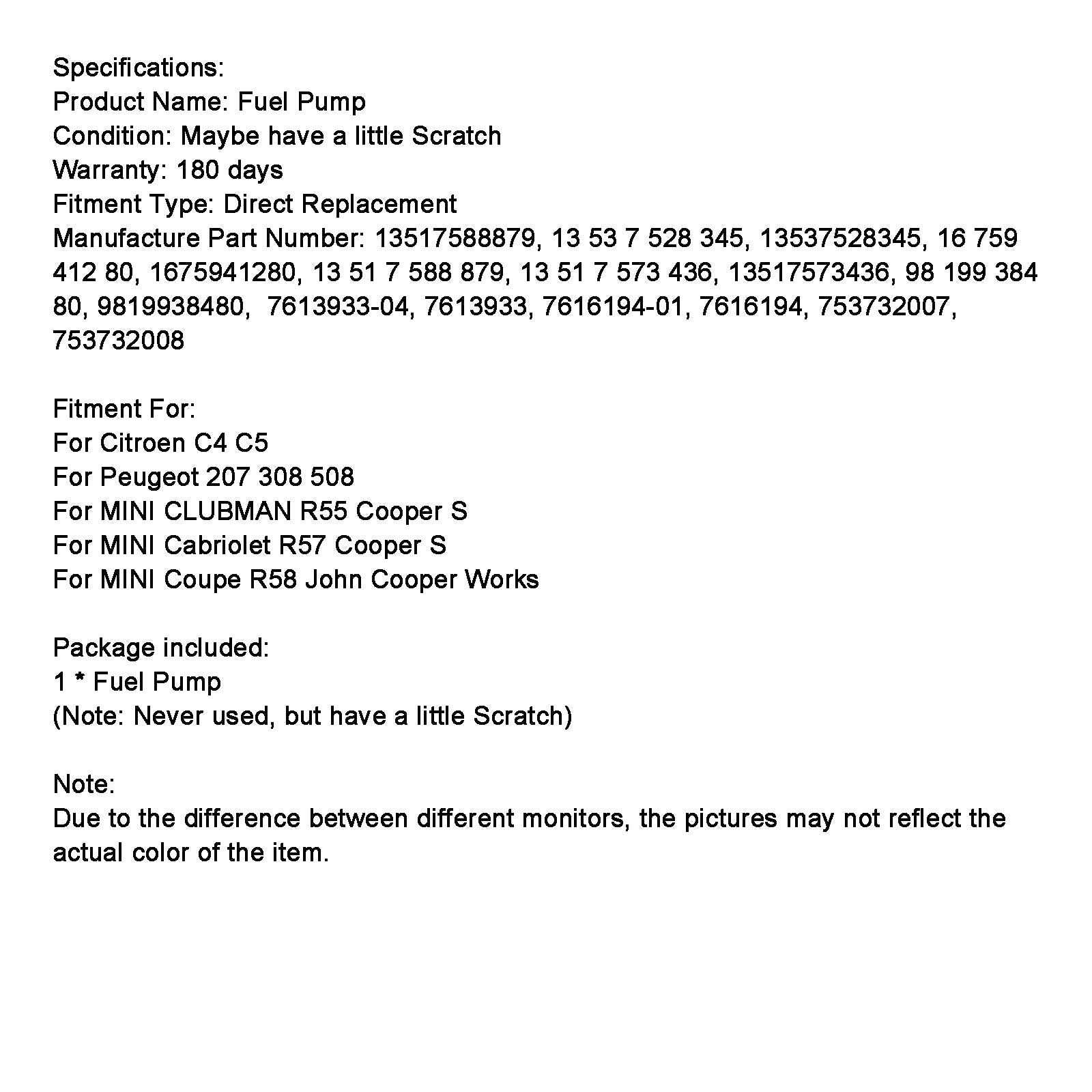 Pompa paliwa wysokiego ciśnienia 1675941280 dla Citroën C4 C5 dla Peugeot 207 308 508