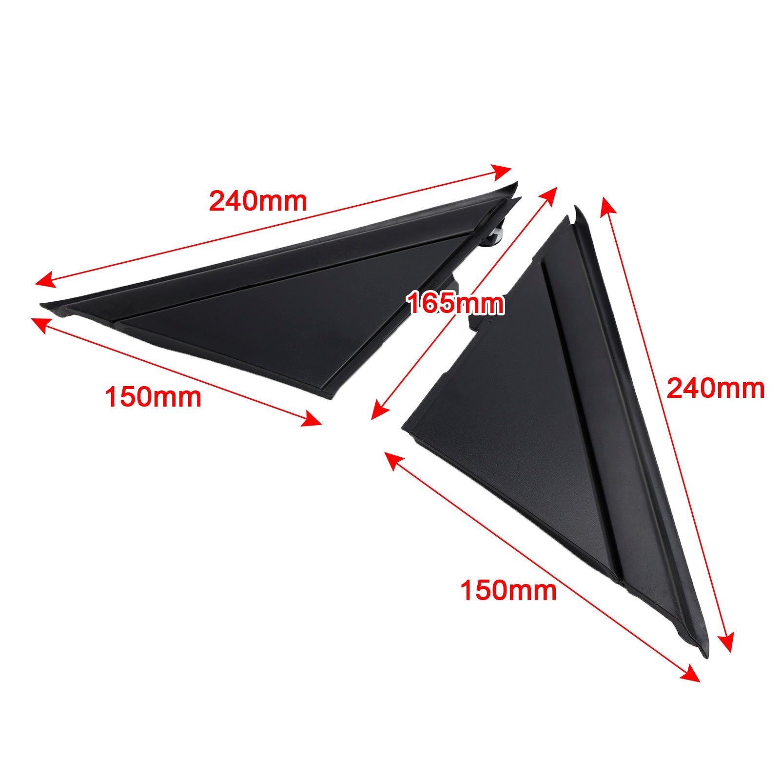 Links zijvlagafdekking Bedeksels + rechter Fiat 500 2x 2012-2019