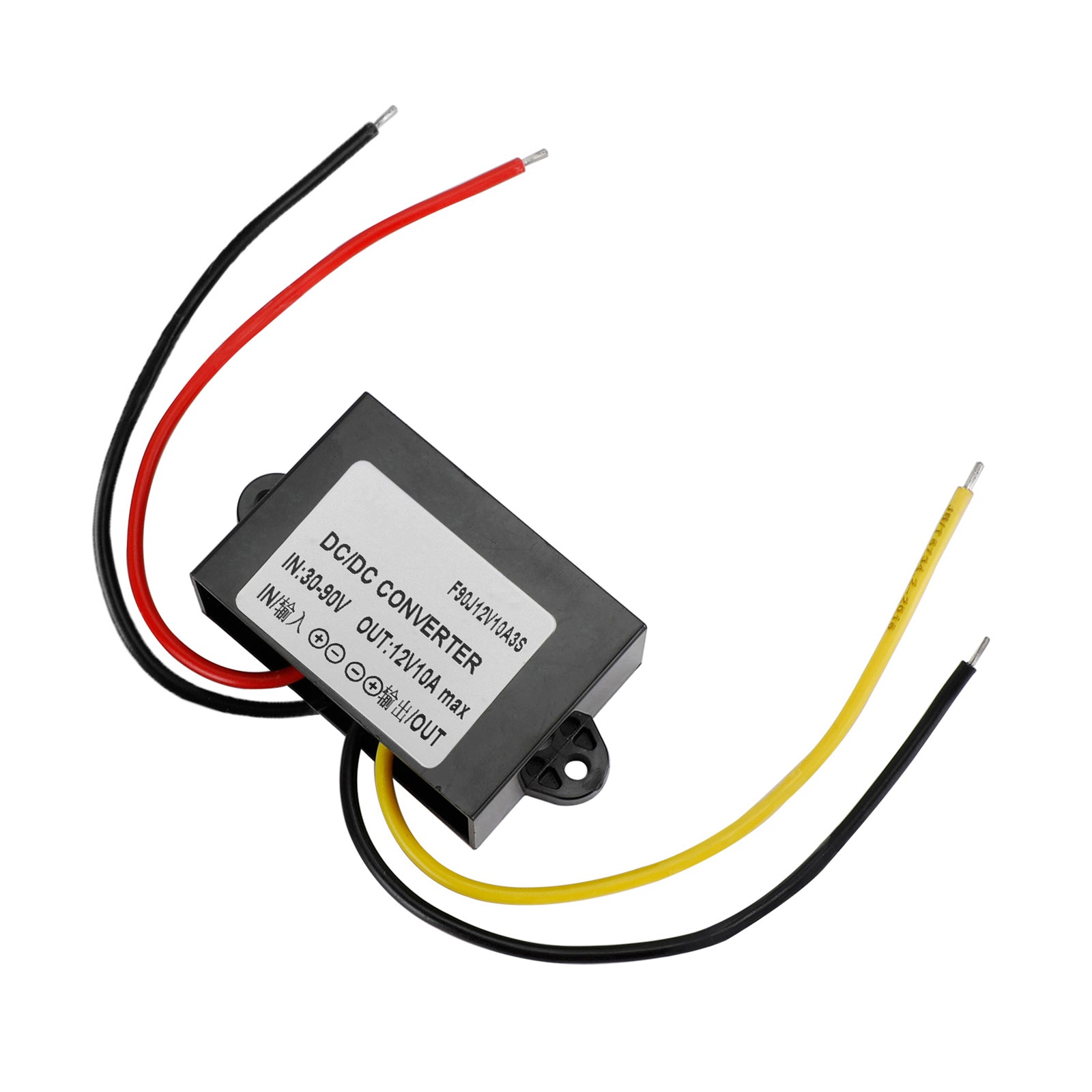 Convertisseur abaisseur de tension étanche DC30-90 V vers DC12 V 10 A, module d'alimentation pour voiture