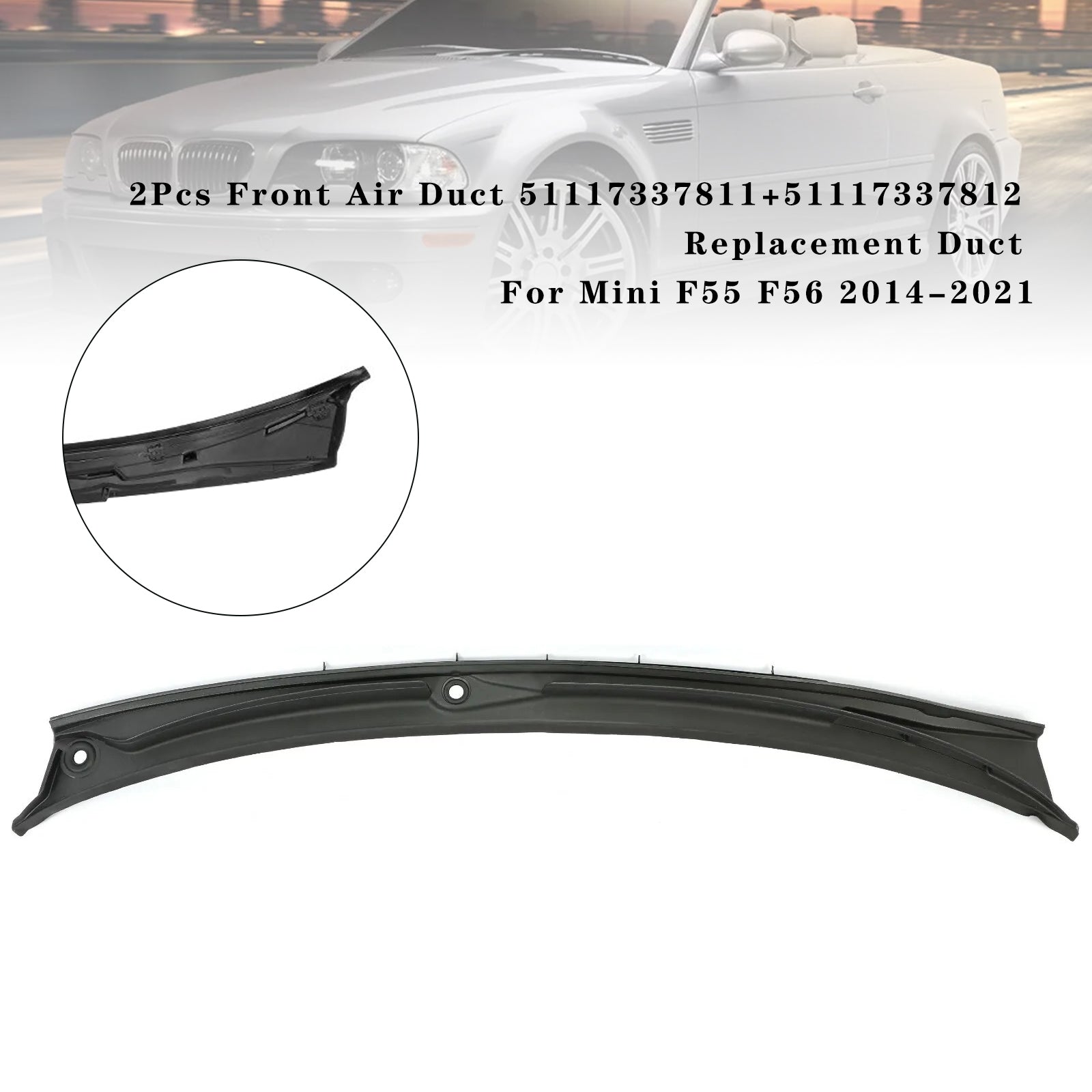 Cuadrícula de cubierta del capó del motor inferior para BMW 325CI 2001-2006 51718208483