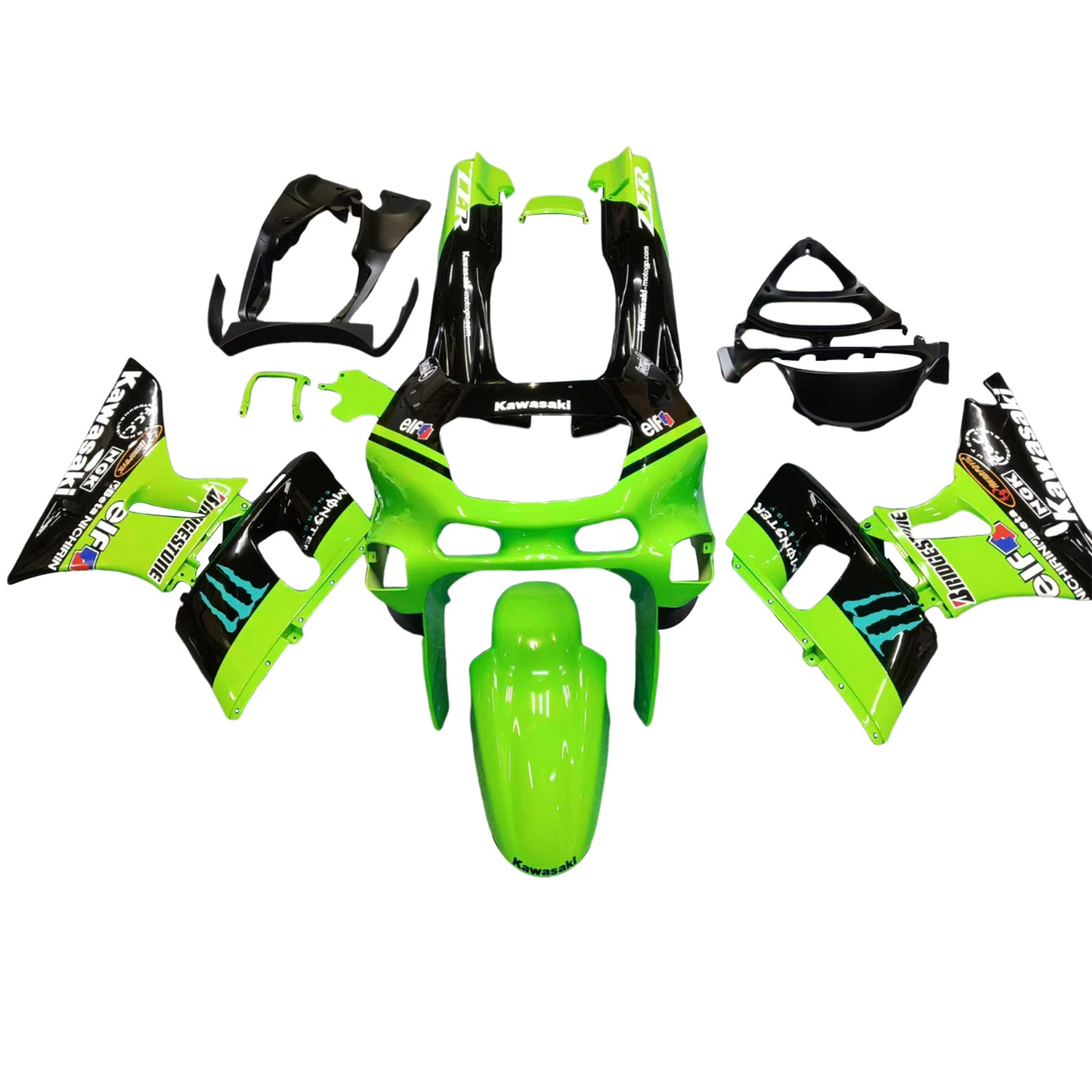Injekcijski komplet za karoserijo plastični abs, primeren za Kawasaki ZZR400 1993-2007 ZZR600 1998-2003
