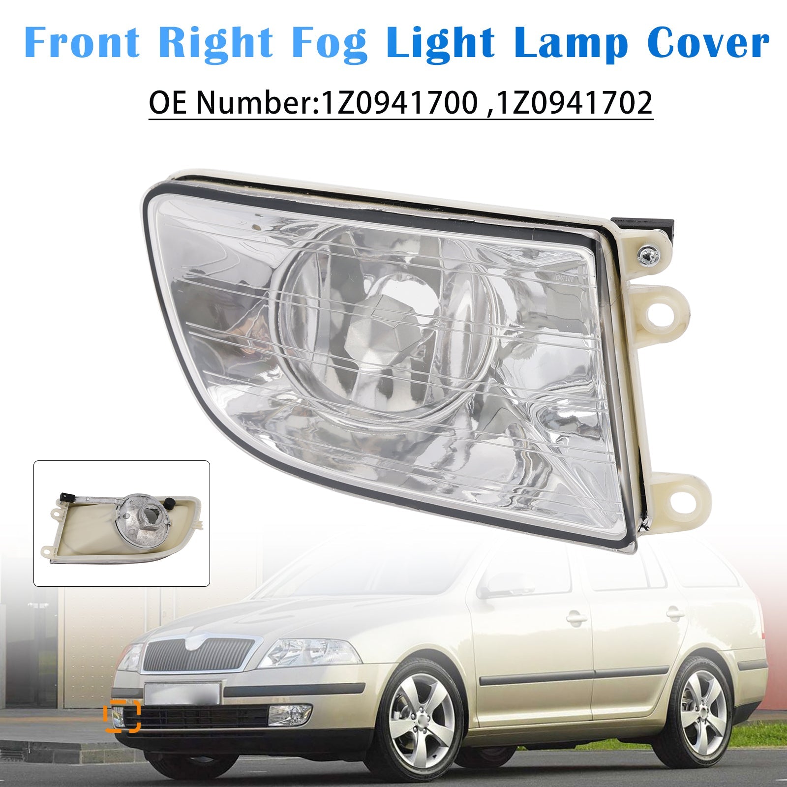 Copertura fendinebbia anteriore destro 1710525 93357465 per Skoda Octavia II 04-08