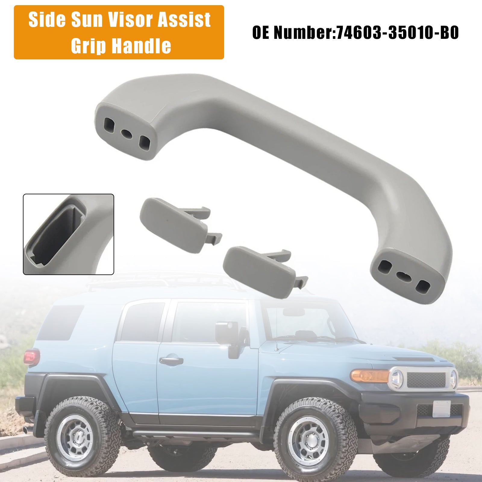 Maniglia di assistenza per visiera parasole laterale per Toyota FJ Cruiser 2007-2014, codice articolo 74603-35010-B0