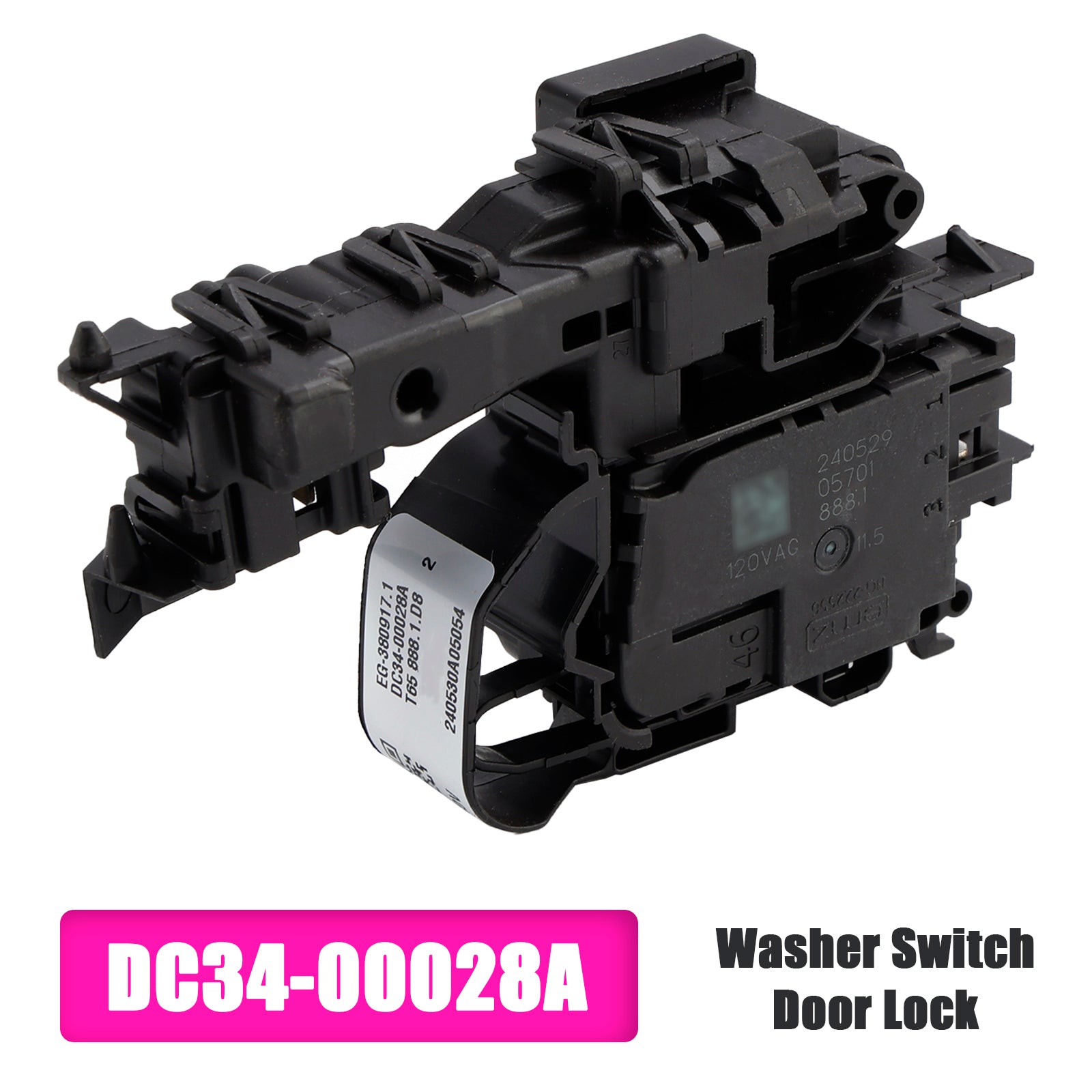 Interrupteur de verrouillage de porte de lave-linge DC34-00028A pour Samsung AP6975226 PS12740237