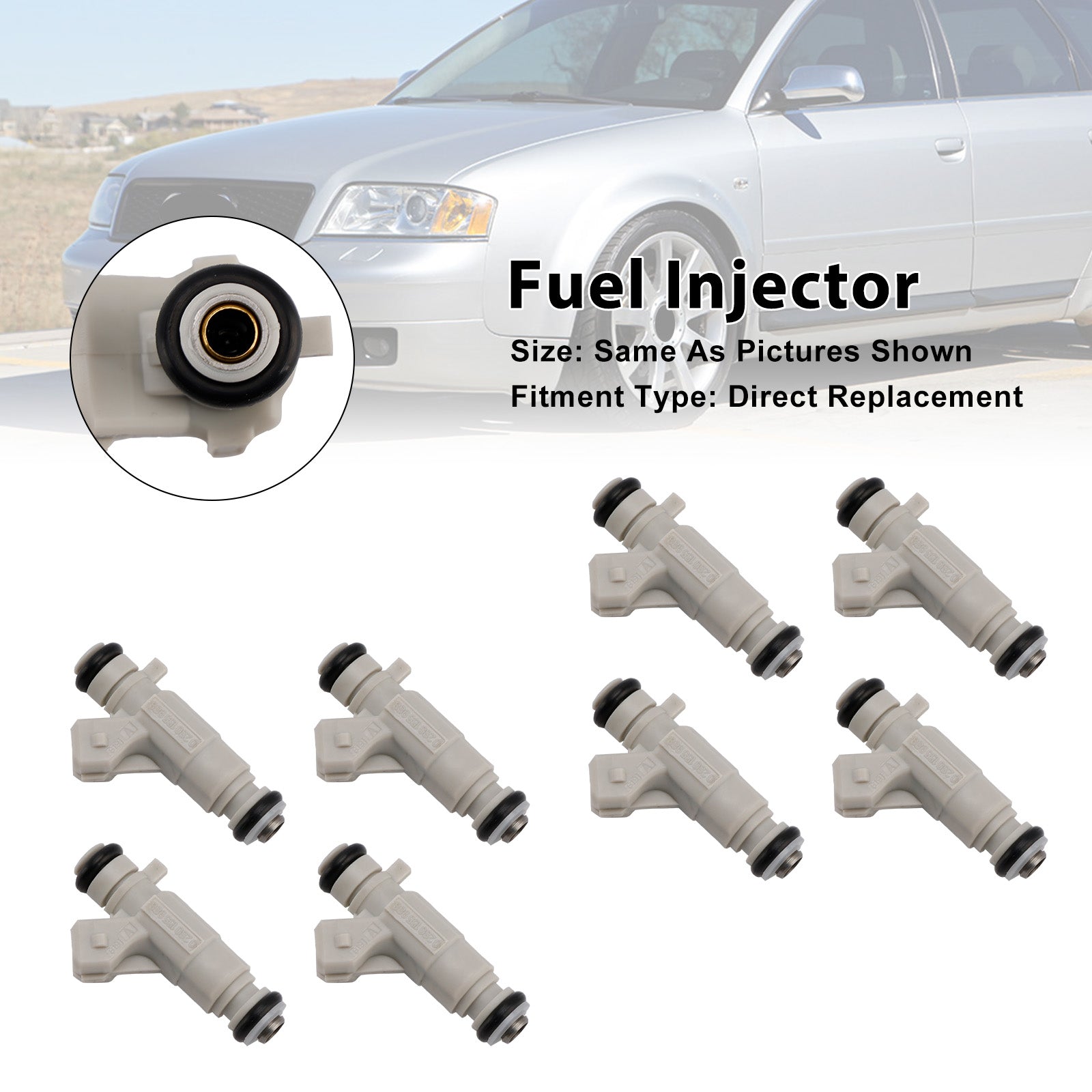 8 inyectores de combustible para Audi S6 S8 4.2L V8 2001-2003 0280155988 077133551Q