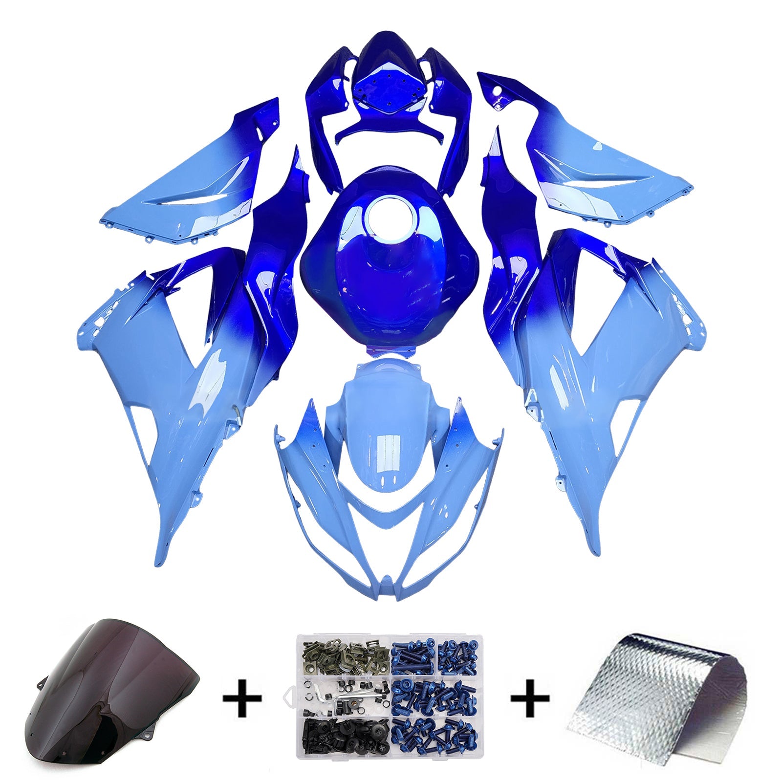 Injectie kuipkit, ABS Plastic carrosserie voor Kawasaki ZX6R 636 2013-2018