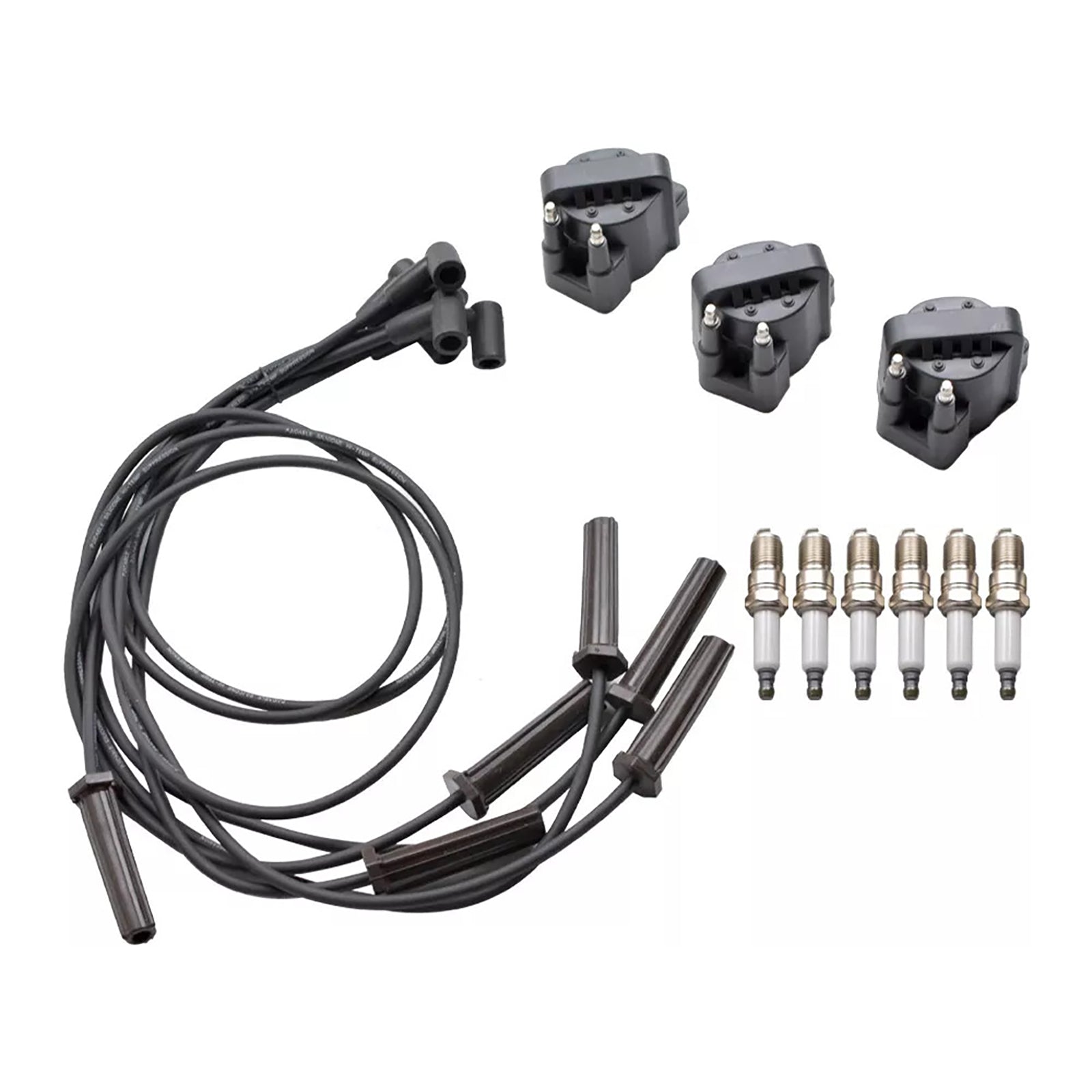 6x Bougie d'allumage + 3x Bobine d'allumage DR39 + 6x Fils pour Buick Lucerne 3.8L 96-08