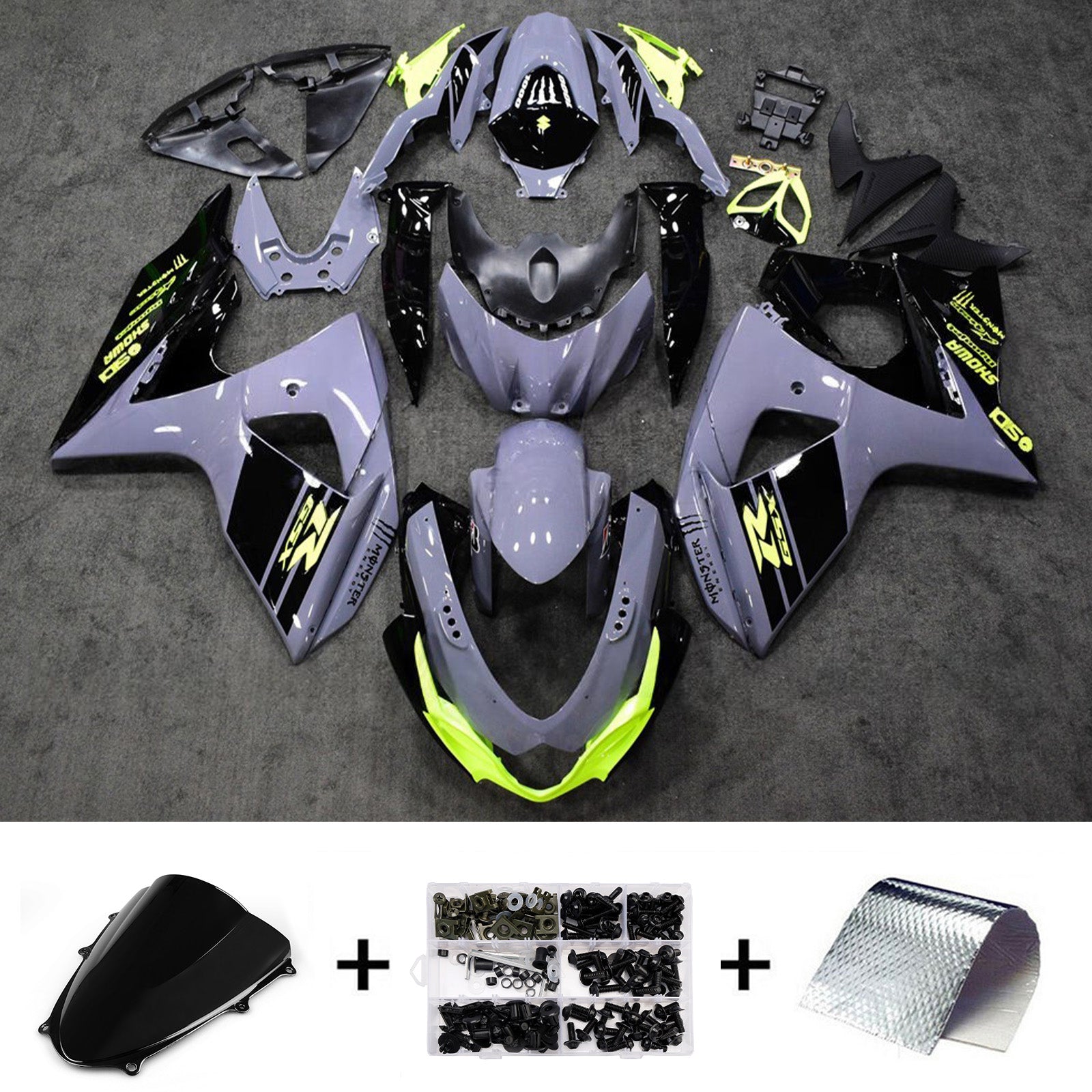 Kit de carénage injecté en plastique ABS pour Suzuki GSXR1000 2009-2016 K9