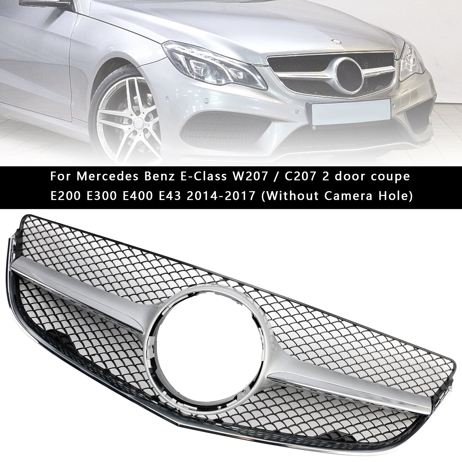 Rejilla de parachoques delantero Mercedes Benz CLASE E W207 Coupé 2014-2017