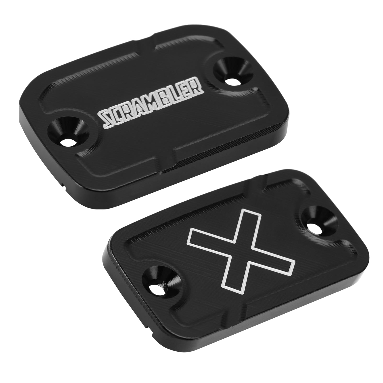 Tapones de los depósitos de líquido de frenos y&Embrague negro para Ducati DesertX Scrambler 800 1100 2015+