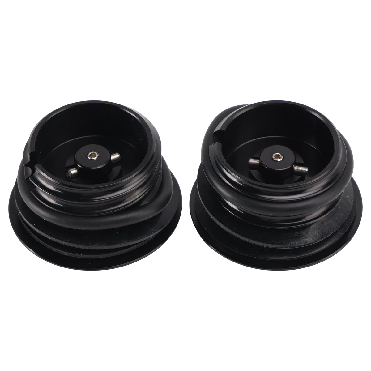 Ensemble de bouchons de réservoir d'essence à ouverture escamotable noirs pour Softail Low Rider Dyna Sport Super Glide