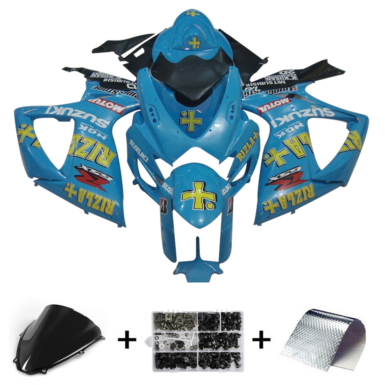 2006-2007 Suzuki GSXR 600/750 K6 Kit de carénage d'injection Bodywork Abs en plastique