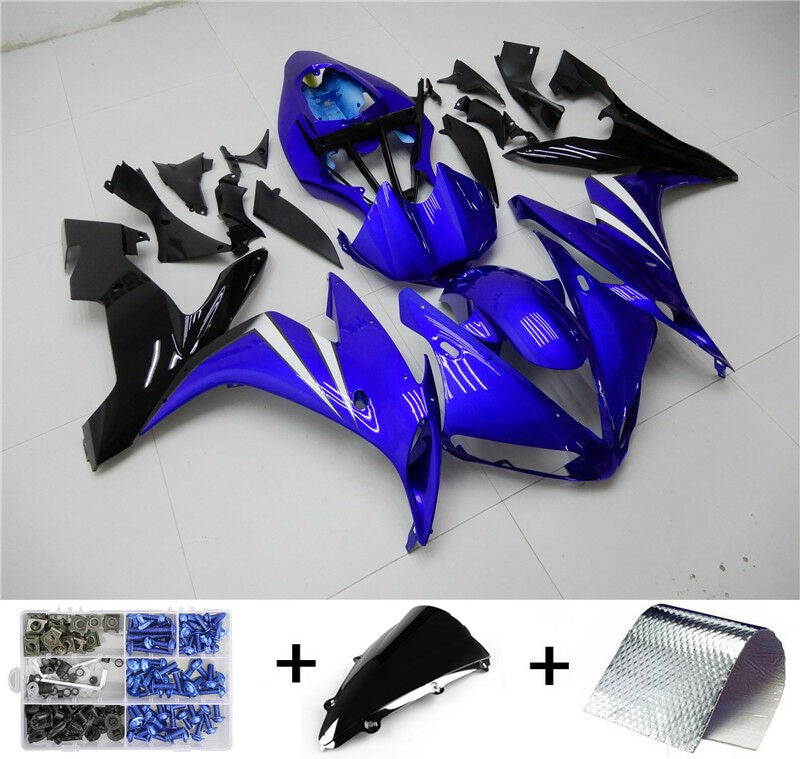 ABS Gloss Blue Injection Plastic Kit -suojus sopii Yamaha YZF R1 2004-2006