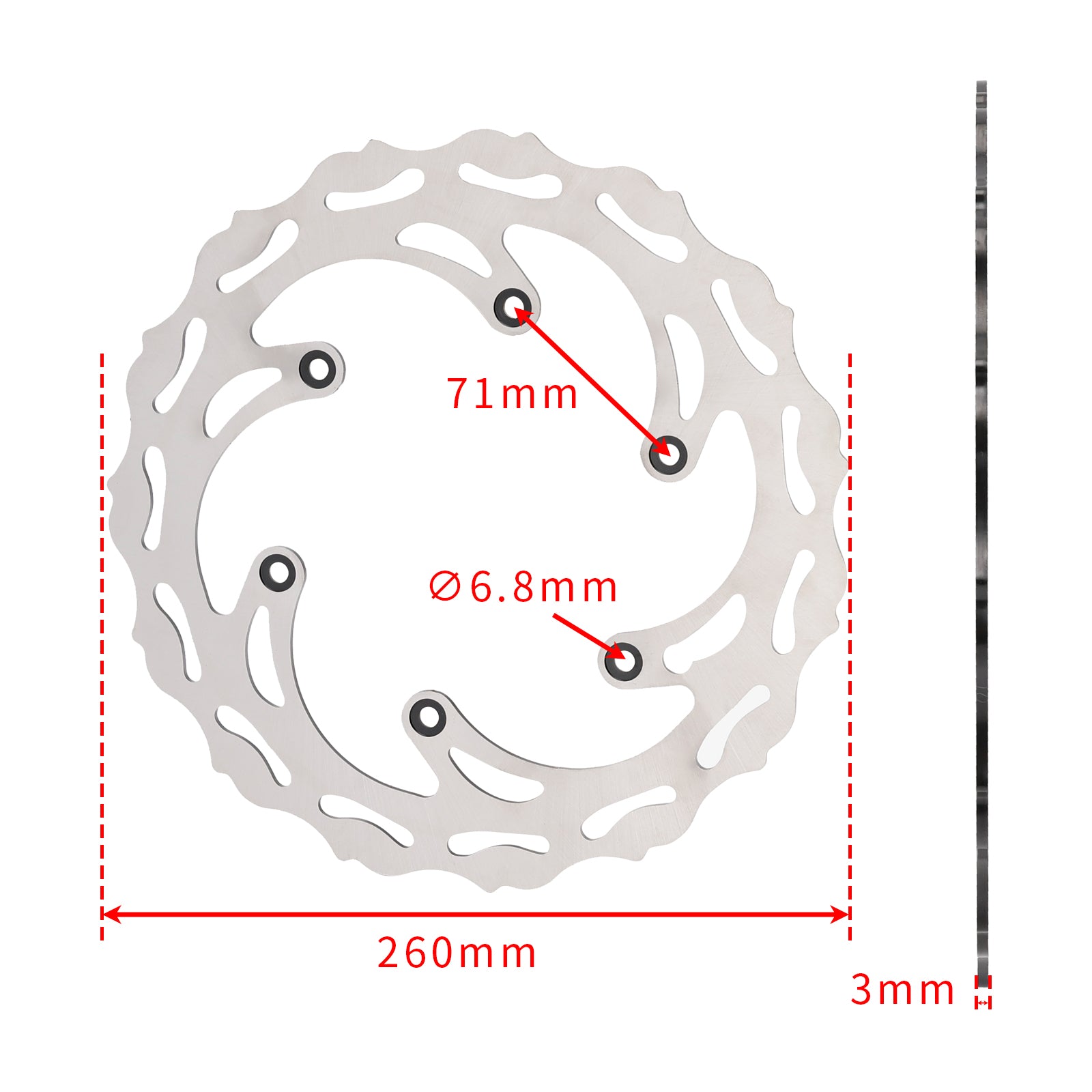 Disco de freno delantero y trasero para 125 250 300 350 450 500 EXC XC SX SXF XCW