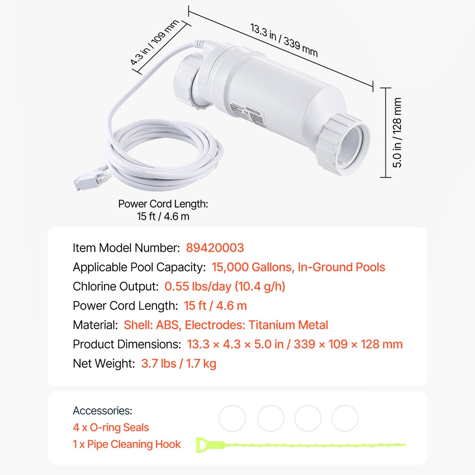 20CELL-15/89420001 40 000 galon generator soli klora za bazen
