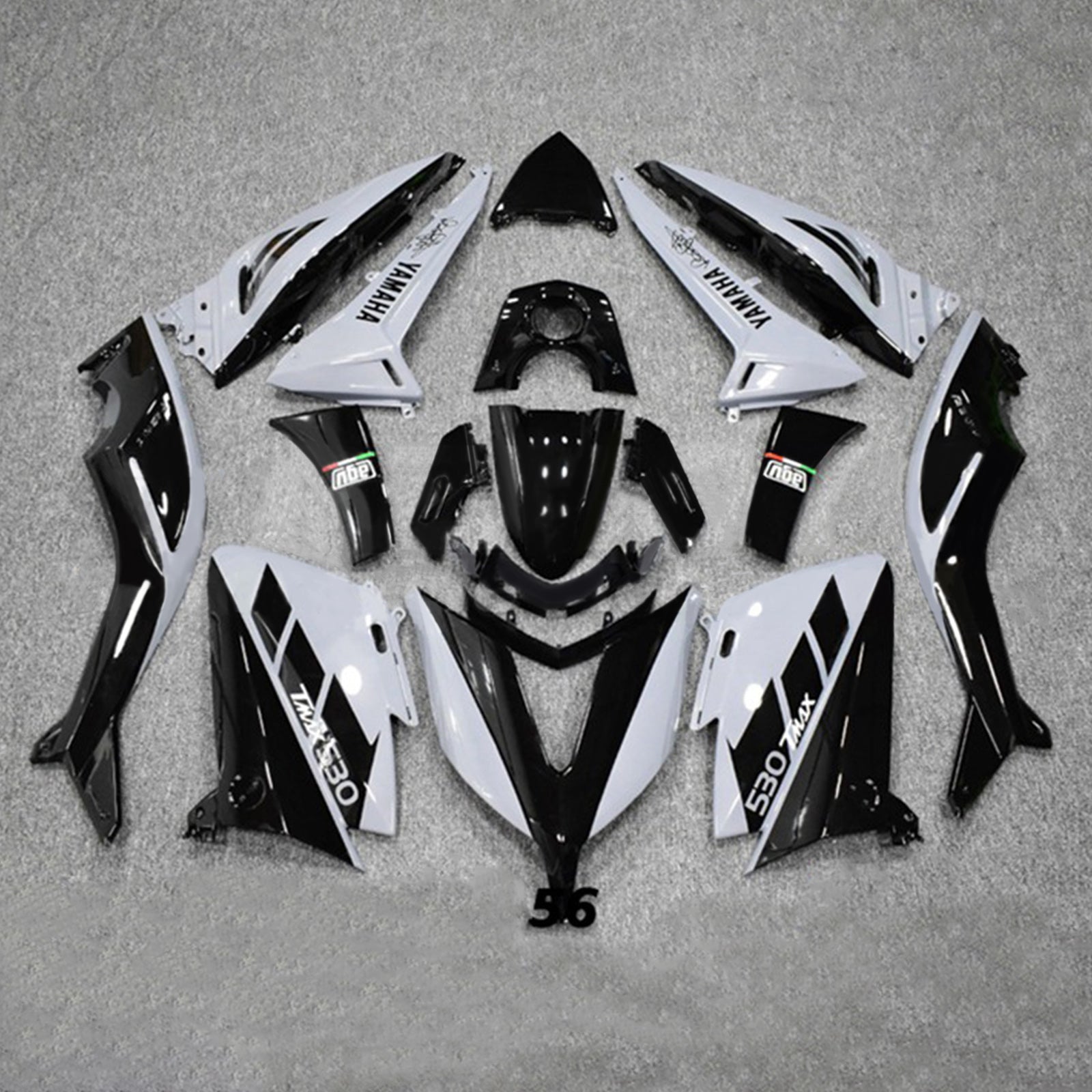 Amotopart Kit Carénage Yamaha T-Max TMAX530 2015-2016 Carrosserie ABS