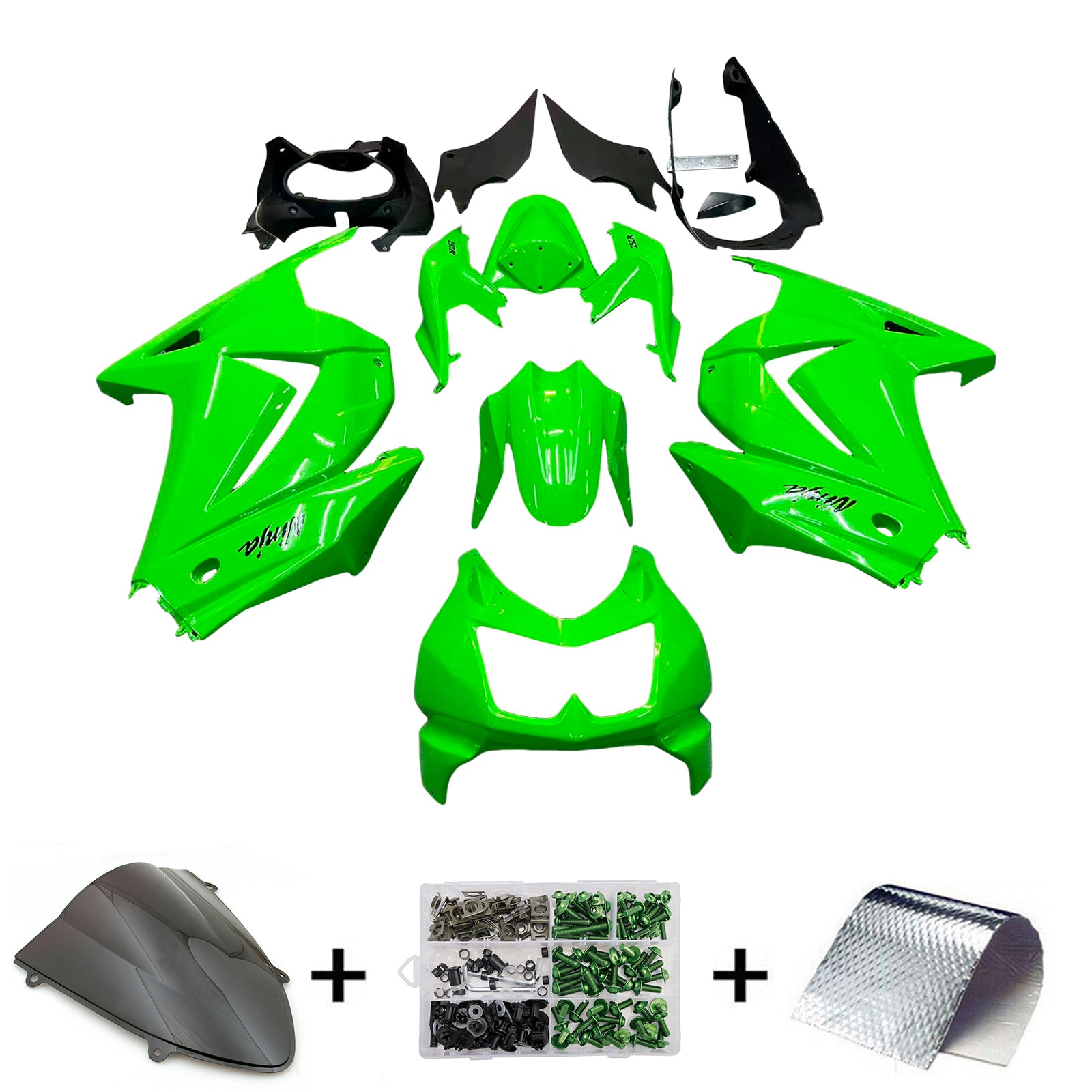 Kit di carenatura in plastica ABS per Kawasaki EX250 Ninja250R 2008-2012