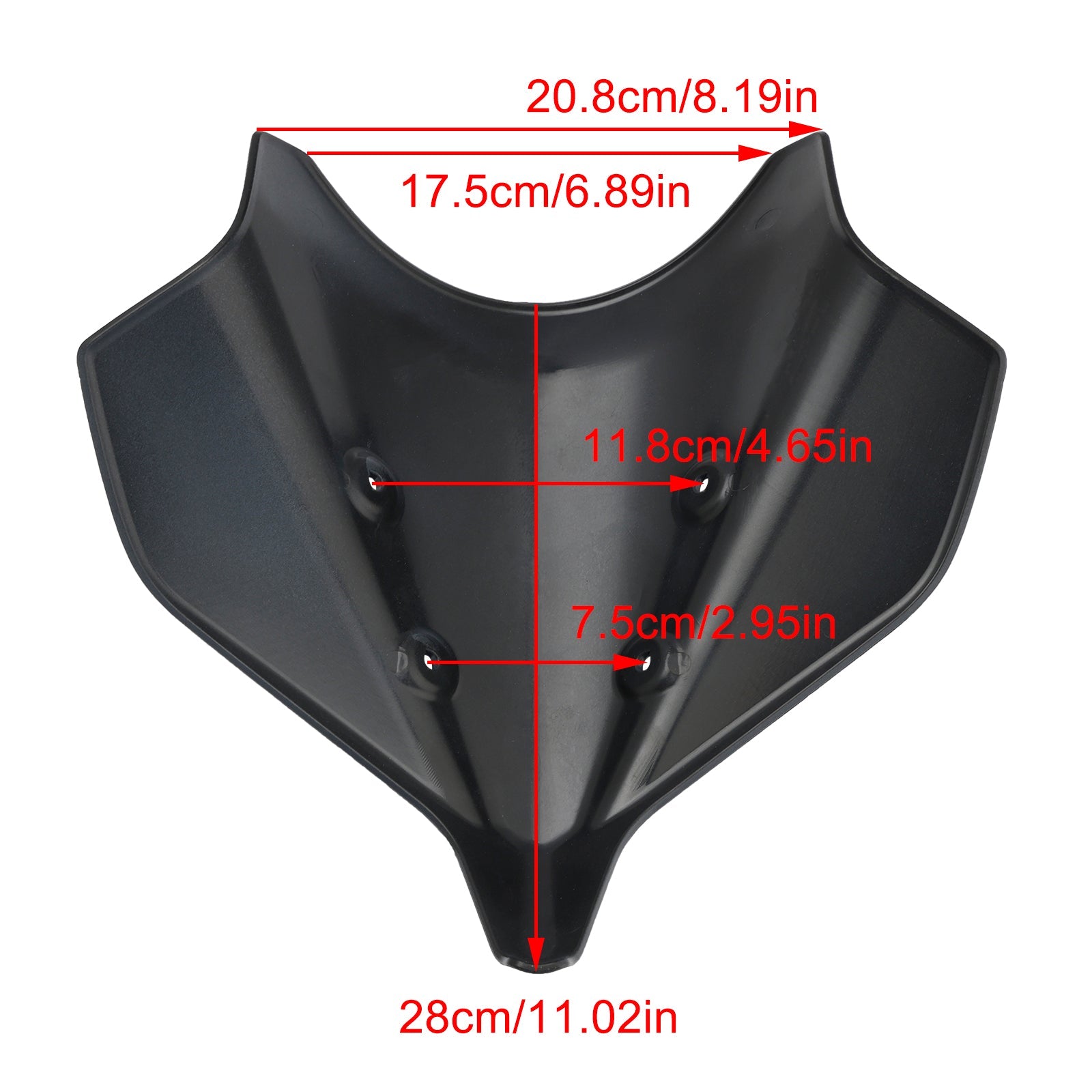 ABS-moottoripyörän tuulilasi Yamaha MT-10/MT-10 SP 2022-2024
