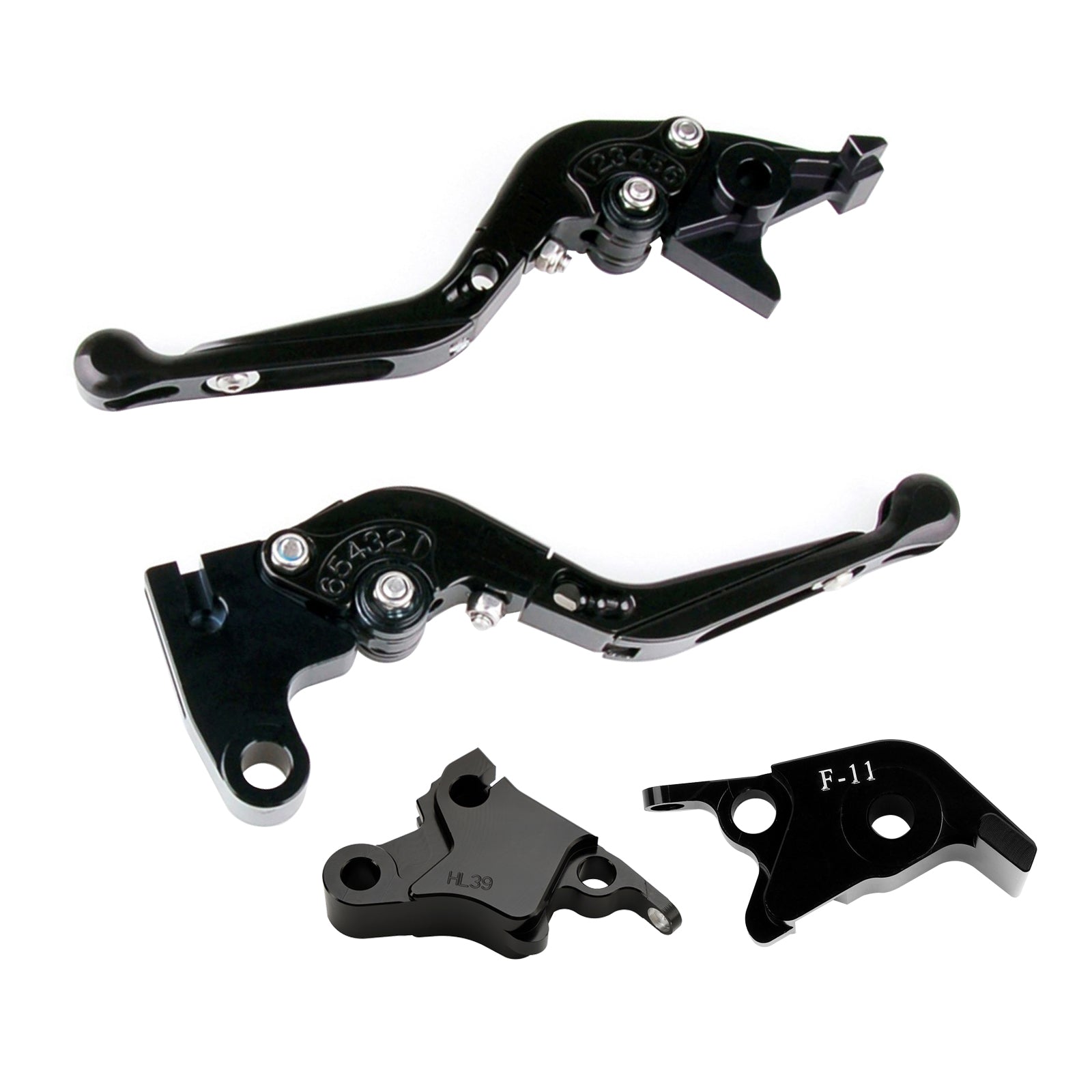 Leviers Frein Embrayage Pliables Réglables + Poignées Moto Pour Hyosung GT650R Argent