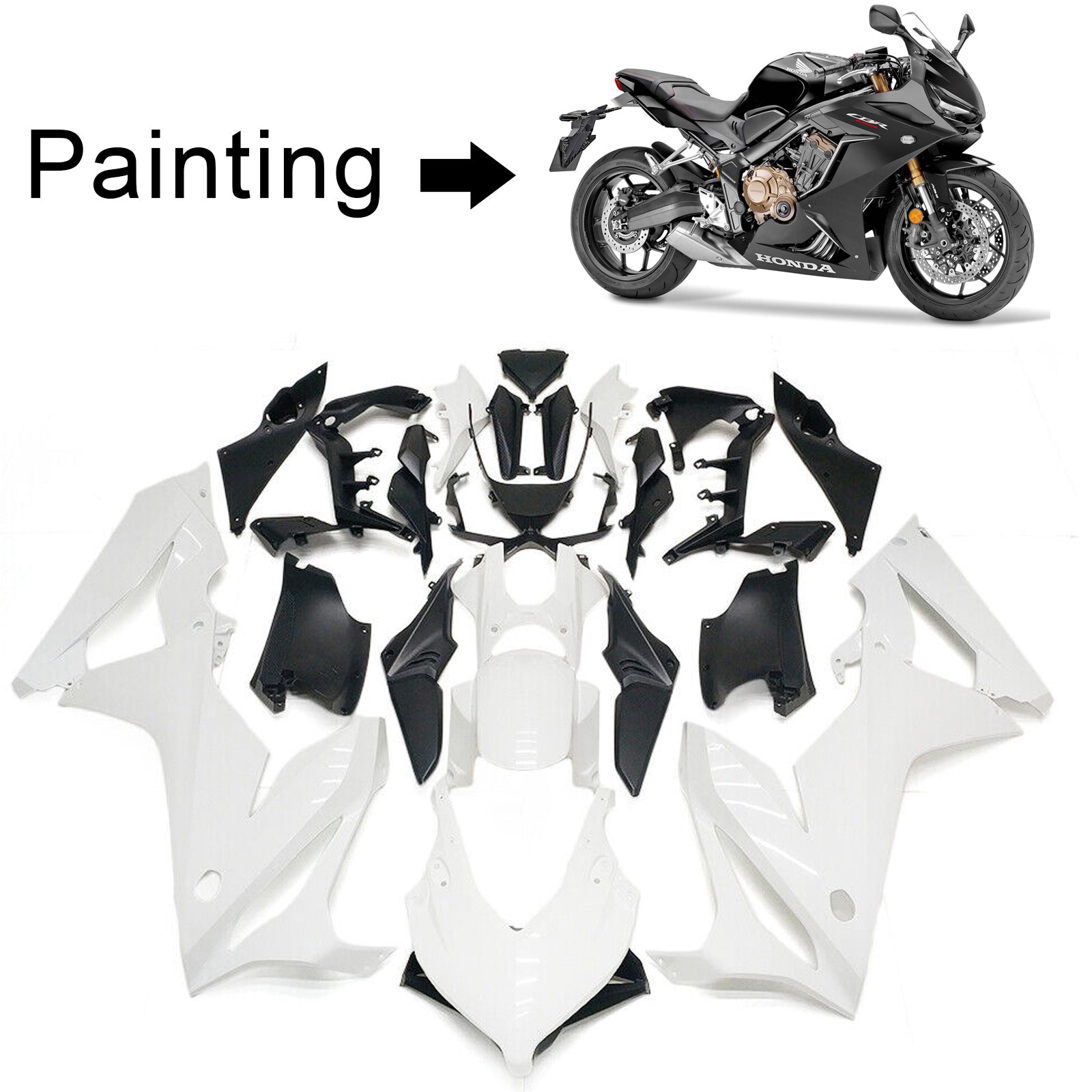 Kit carenatura iniezione carrozzeria in plastica ABS Honda CBR650R 2019-2020